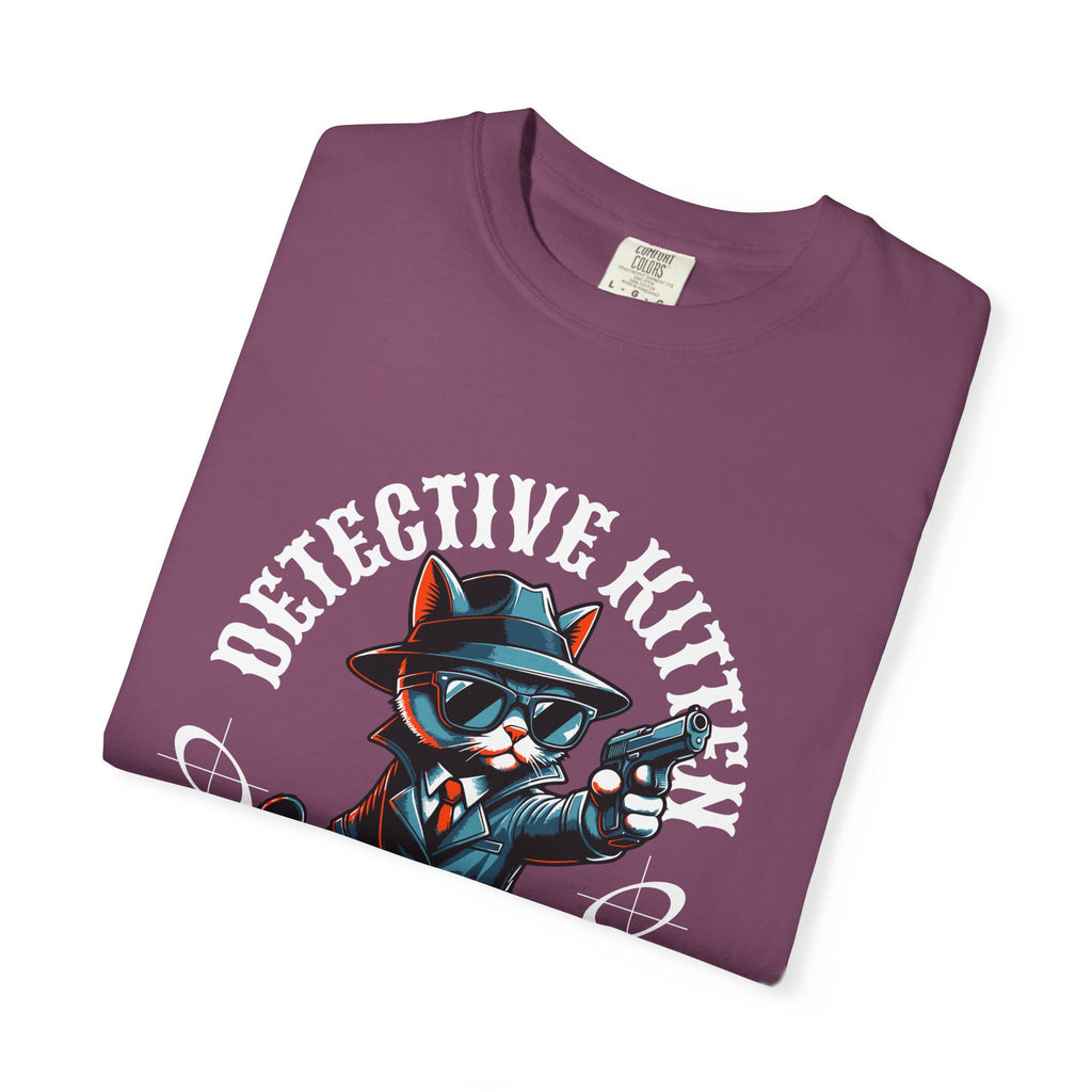 Detective Kitten T-Shirt — Cute Noir Cat Graphic Tee