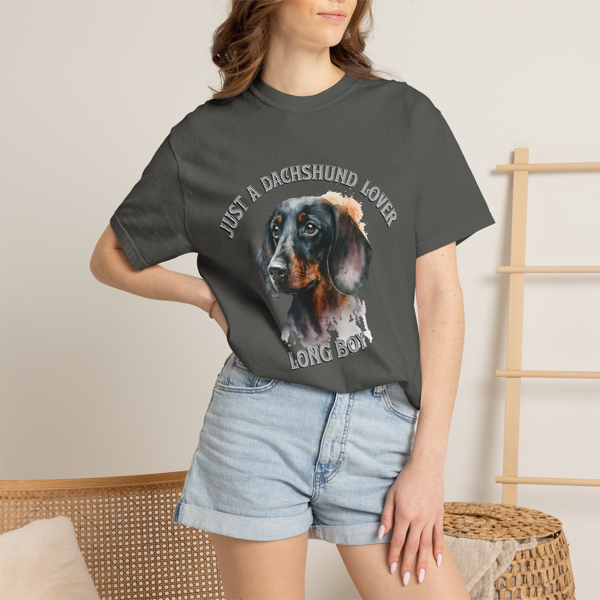 Dachshund Lover T‑Shirt — "Just a Dachshund Lover, Long Boy" Graphic Tee