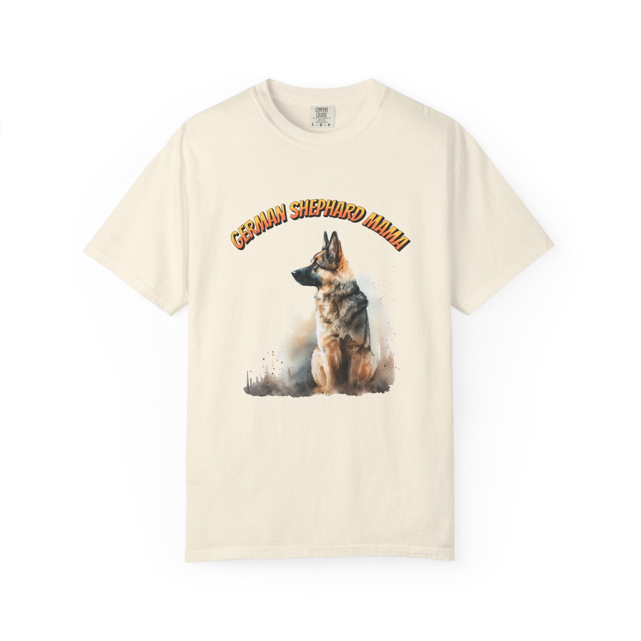 German Shepherd Mom T-Shirt - Watercolor Dog Portrait Tee