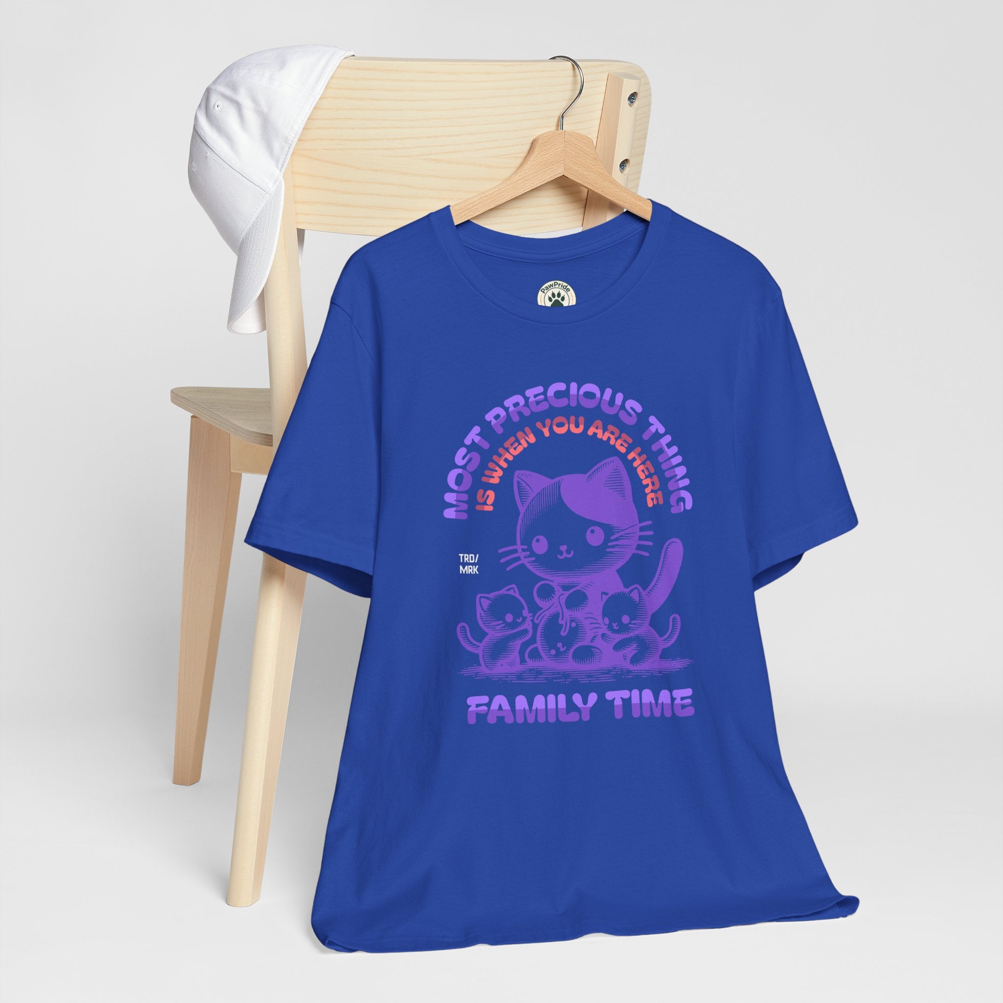 Family Time Cat Tee — "Most Precious Thing Is When You Are Here" Cute Cat Family T-Shirt