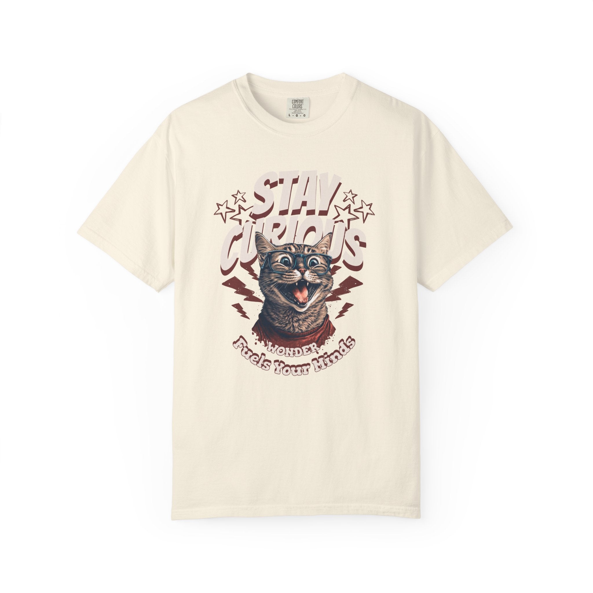Stay Curious Cat T-Shirt — Vintage Retro Cat Graphic Tee