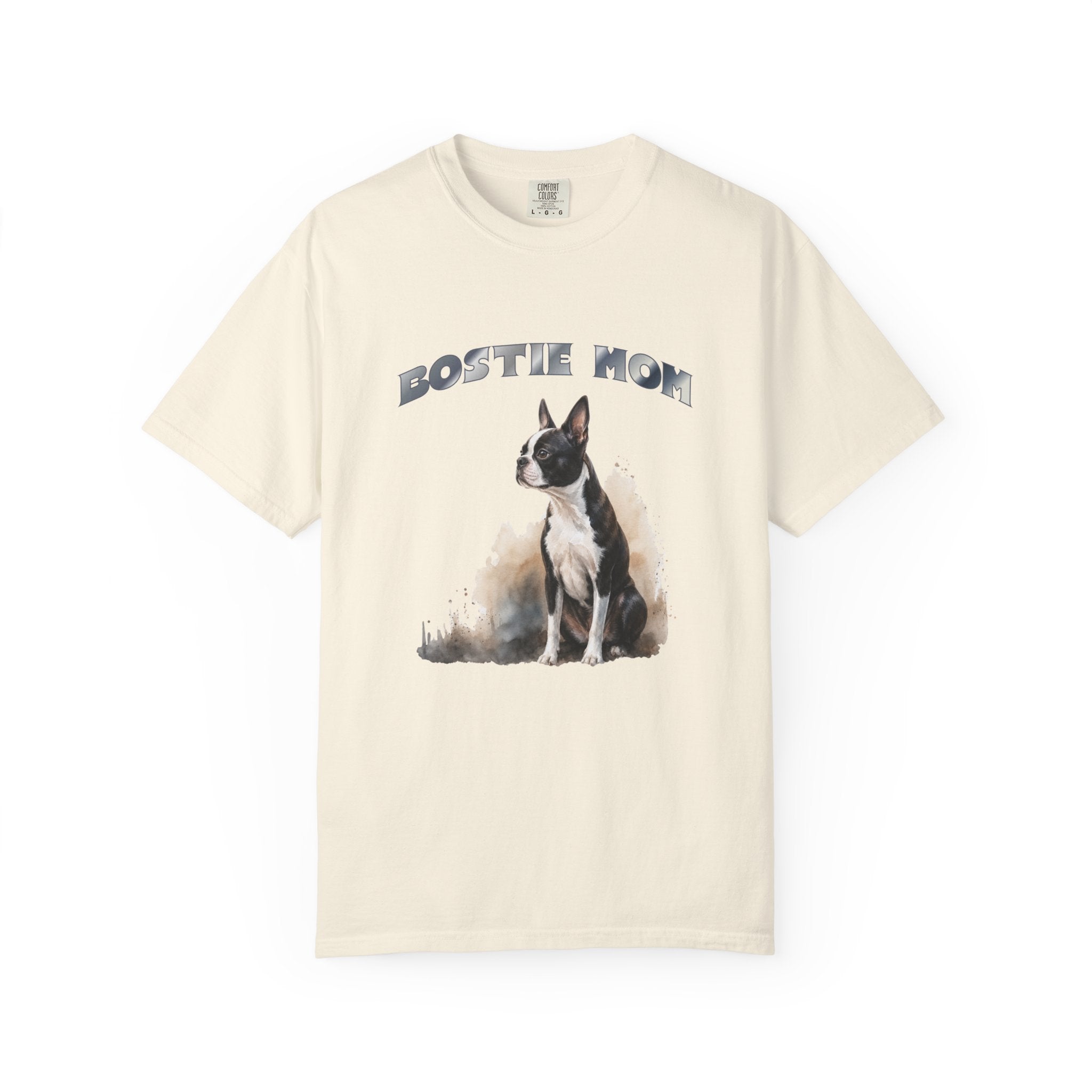 Boston Terrier Mom T-Shirt — 'BOSTIE MOM' Graphic Tee for Dog Lovers
