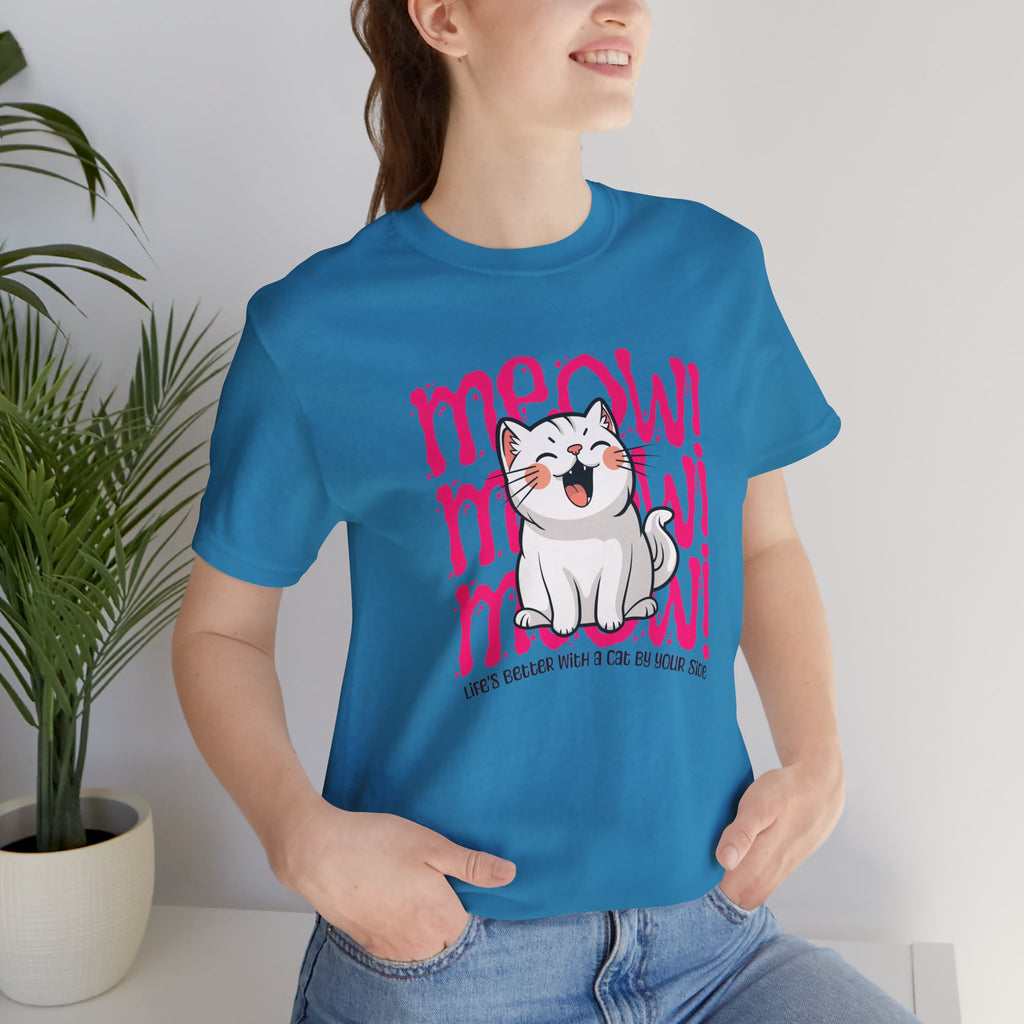 Meow Cat Graphic Tee — Cute Kawaii Cat "MEOW!" Shirt