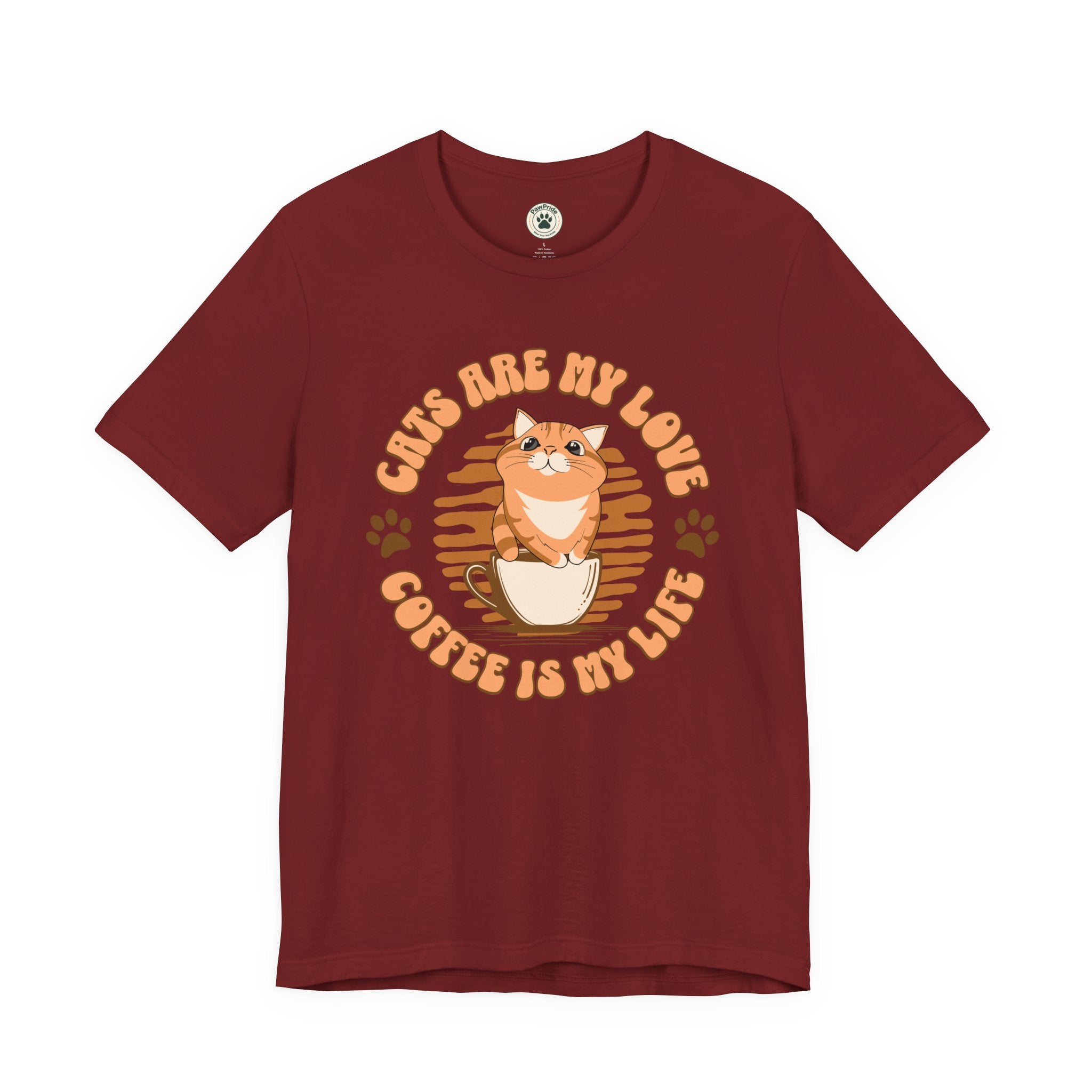 Cat & Coffee Tee — "Cats Are My Love, Coffee Is My Life" Cute Graphic T‑Shirt