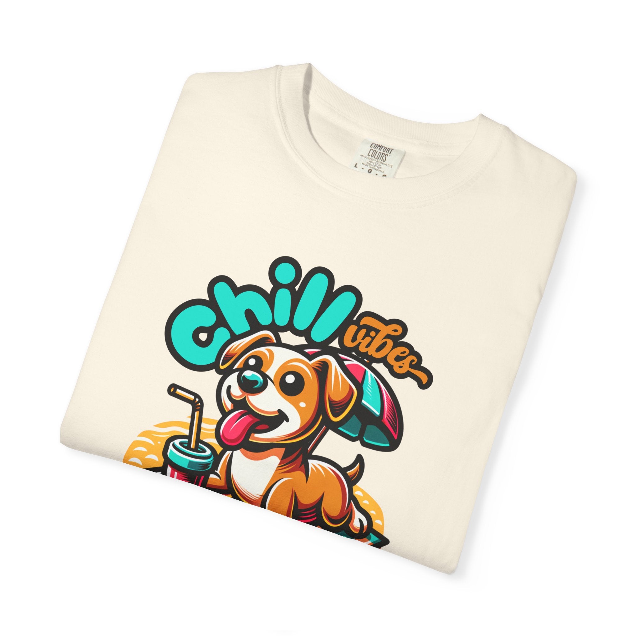 Beachside Chill Dog T-Shirt — Retro Summer Graphic Tee