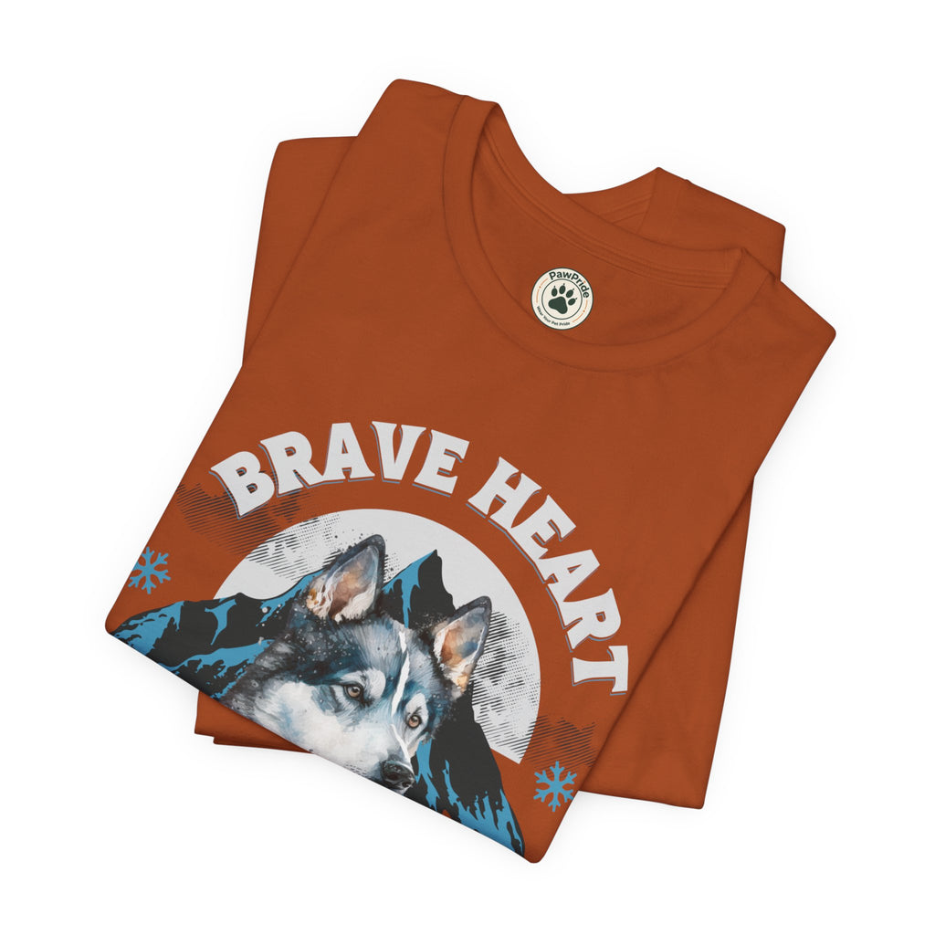 Husky T-Shirt "Brave Heart Loyal Soul" – Wildlife Mountain Graphic Tee