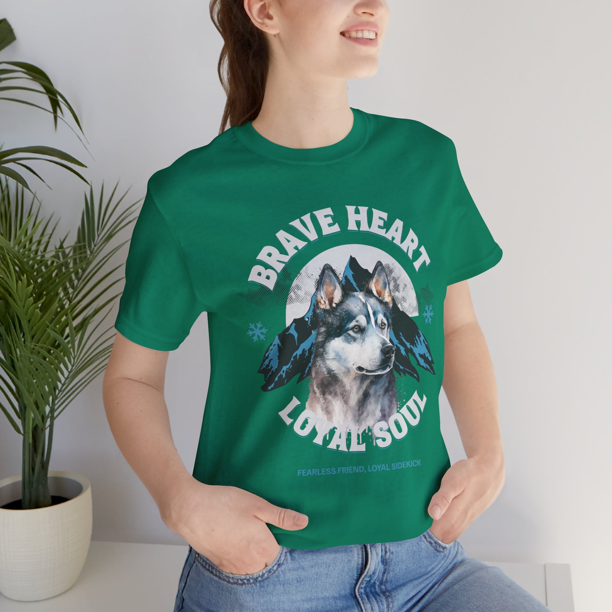 Husky T-Shirt "Brave Heart Loyal Soul" – Wildlife Mountain Graphic Tee