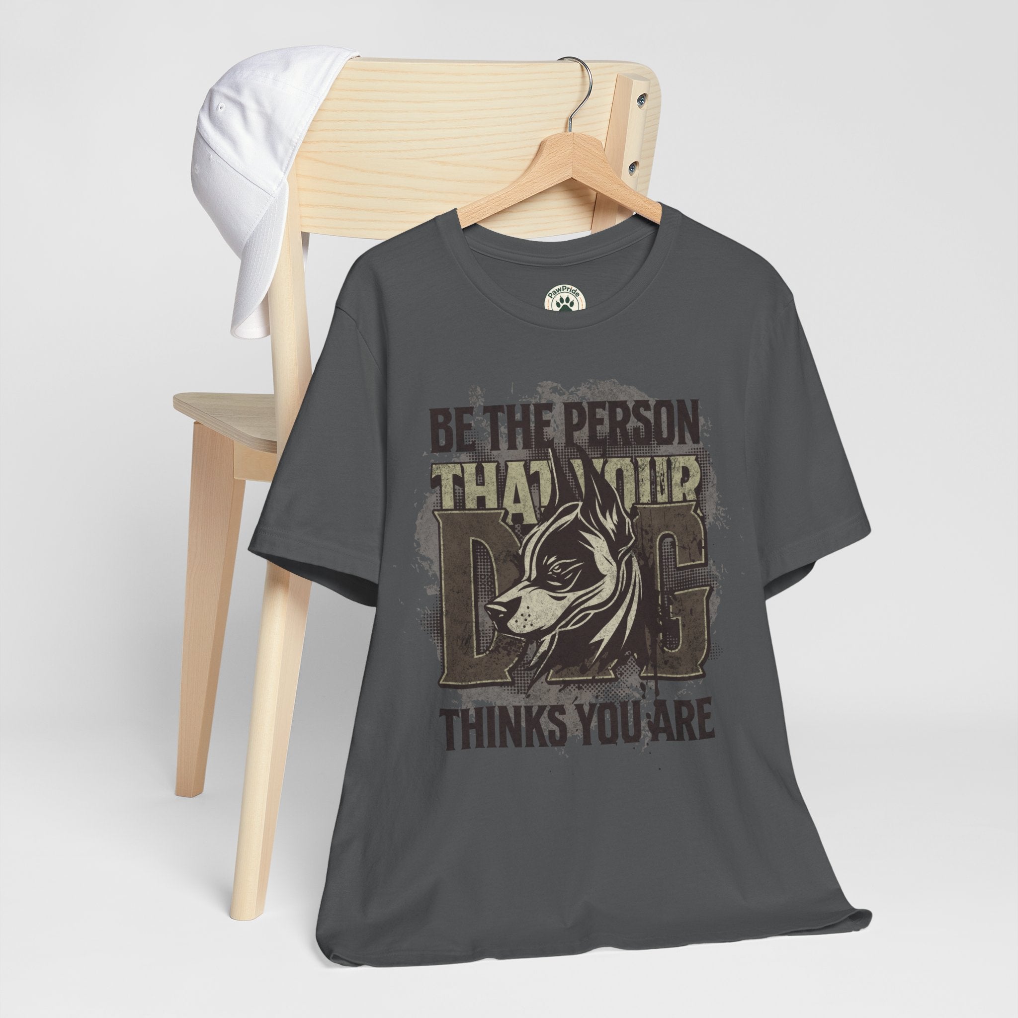 Wolf Motivational T‑Shirt — "Be the Person That Your Dog Thinks You Are"