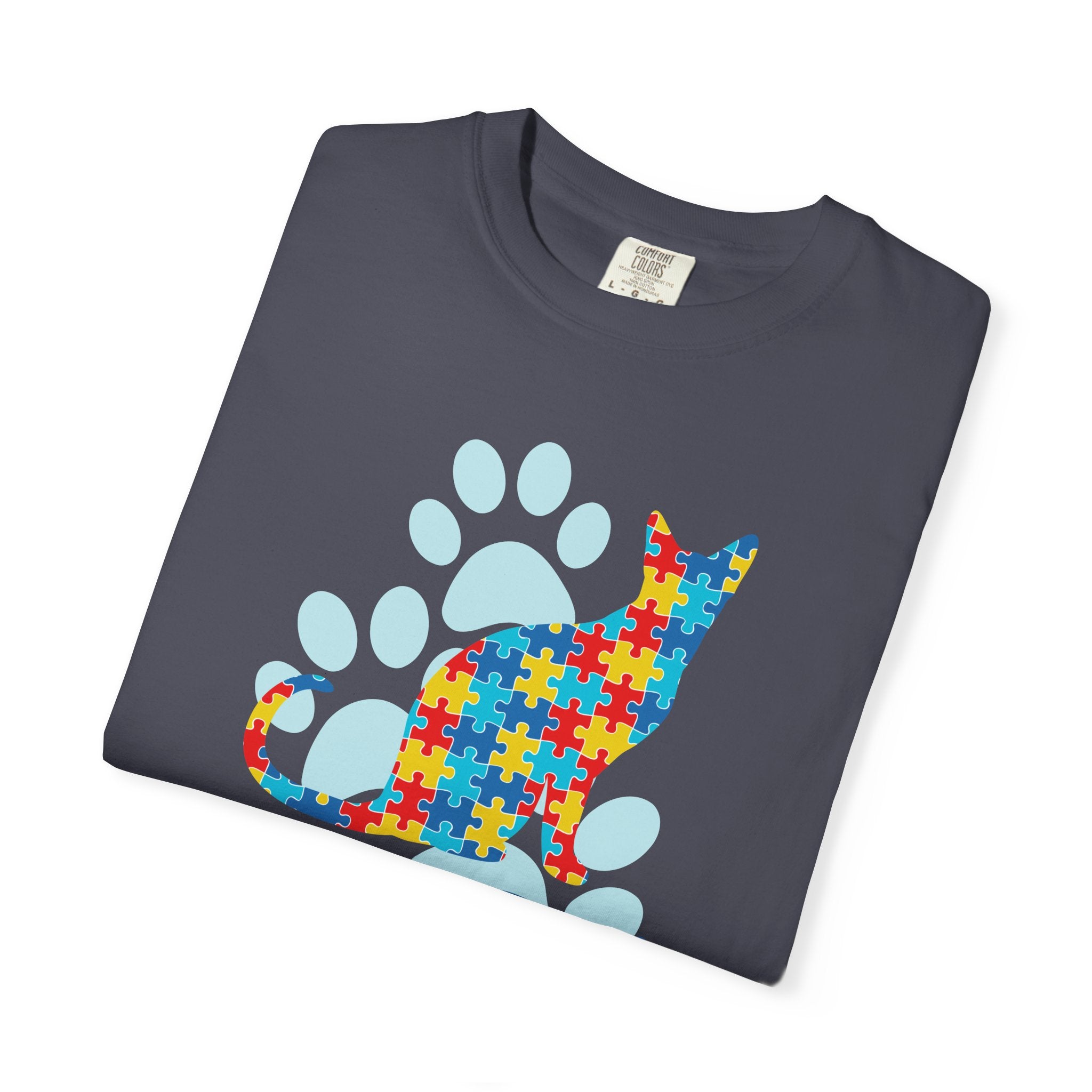 Autism Awareness Puzzle Cat T-Shirt — Support & Awareness Tee
