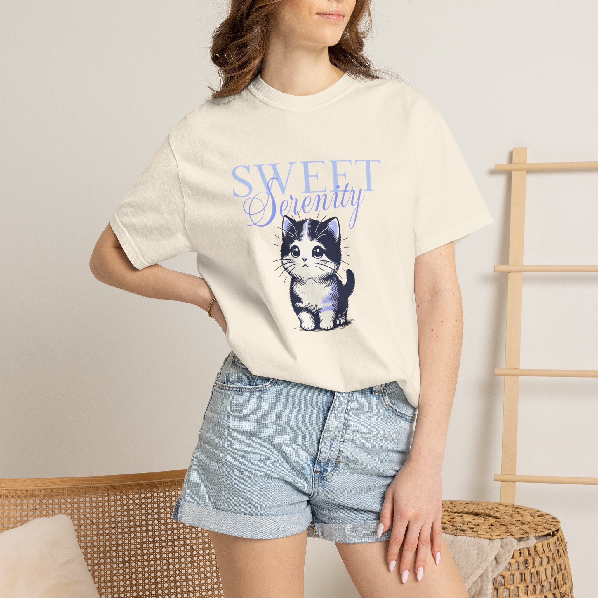 Sweet Scently Cat T‑Shirt — Cute Vintage Kitten Graphic Tee