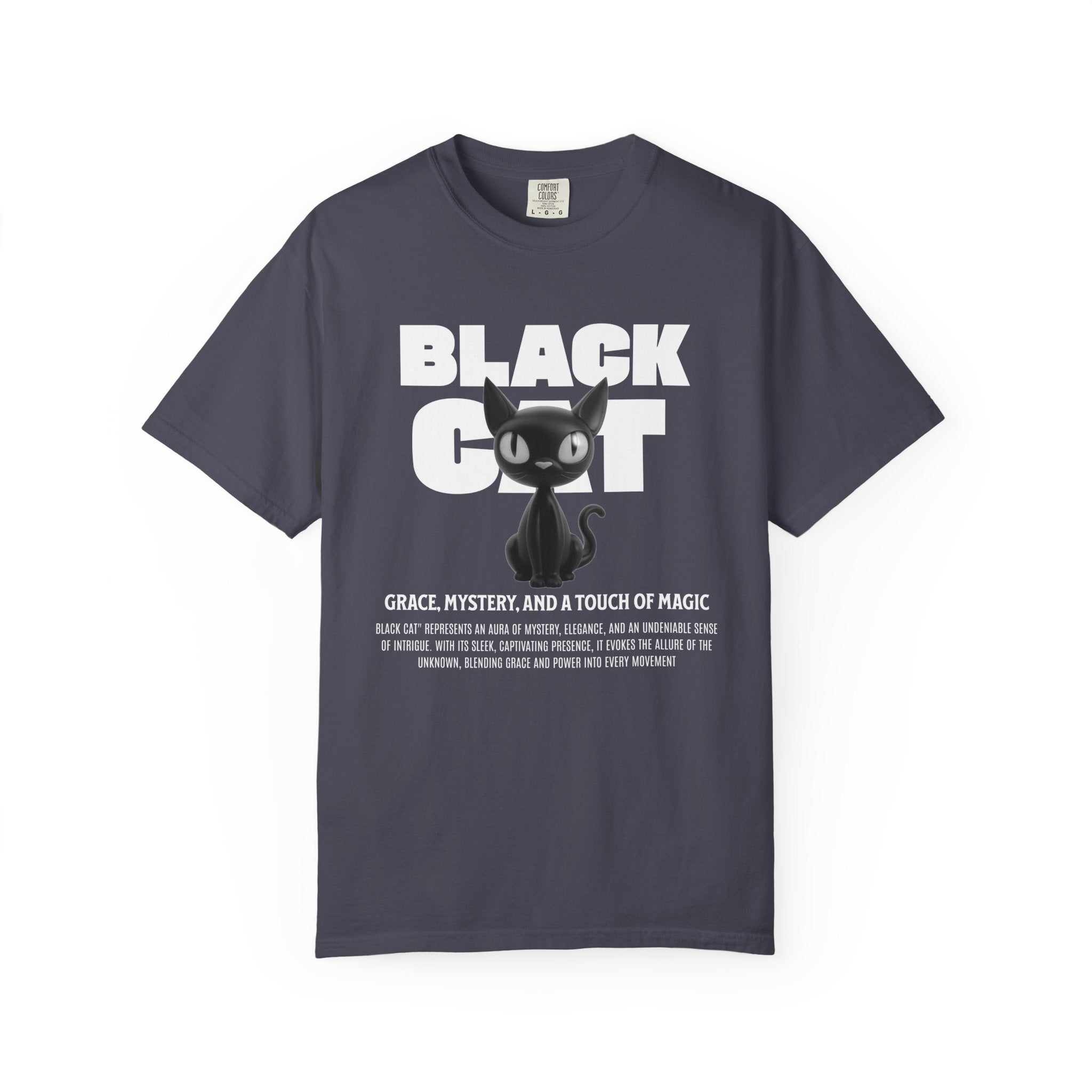 Black Cat Graphic T-Shirt — Cute Spooky Halloween Tee