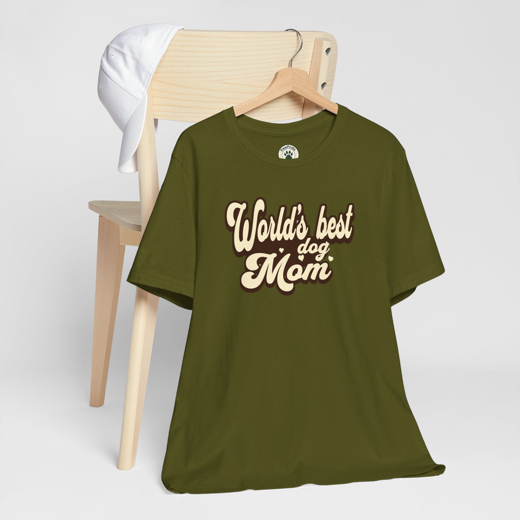 World's Best Dog Mom T-Shirt — Retro Script Pet Mom Tee
