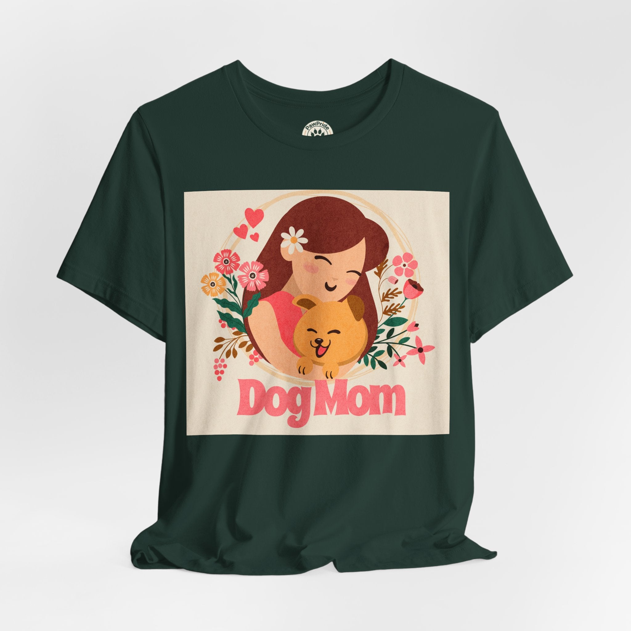 Dog Mom T-Shirt — Cute Floral Dog Mom Tee