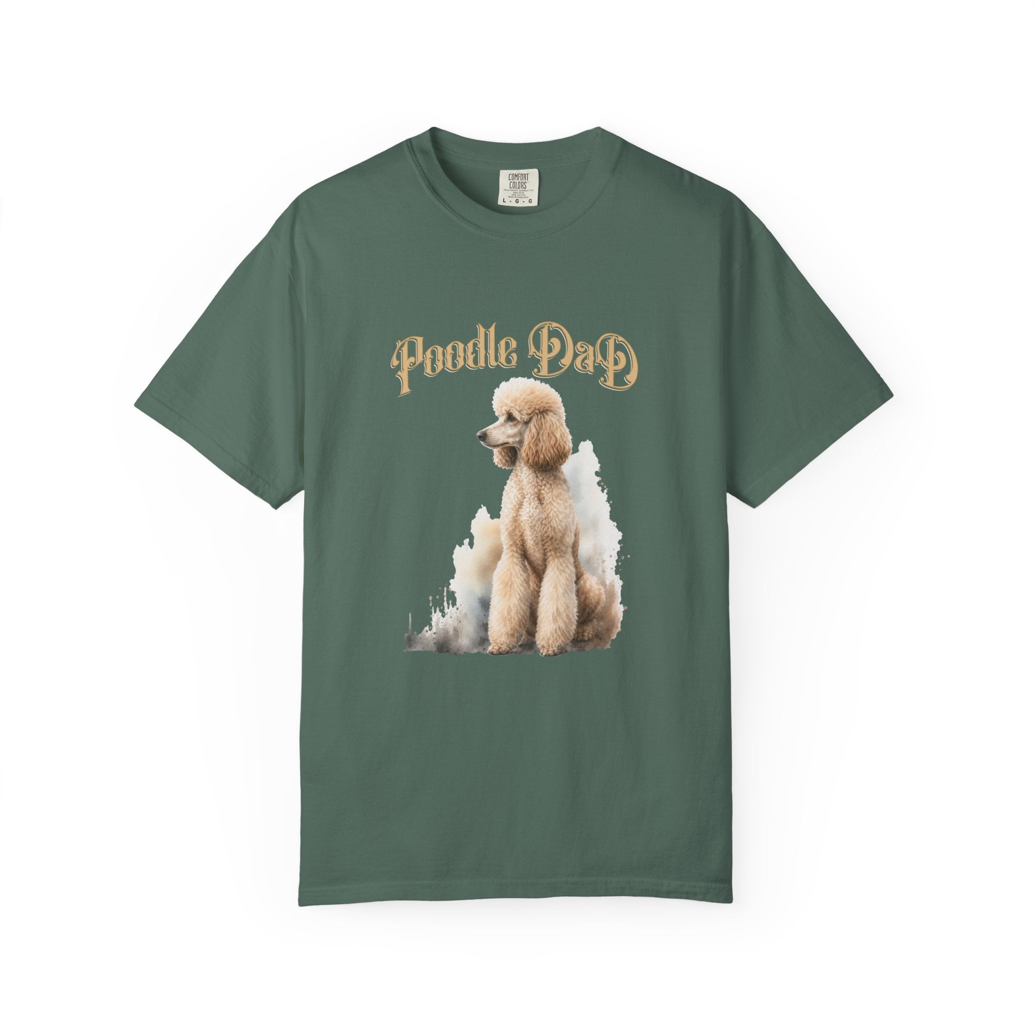 Poodle Dad T-Shirt — Watercolor Poodle Graphic Tee for Dog Lovers