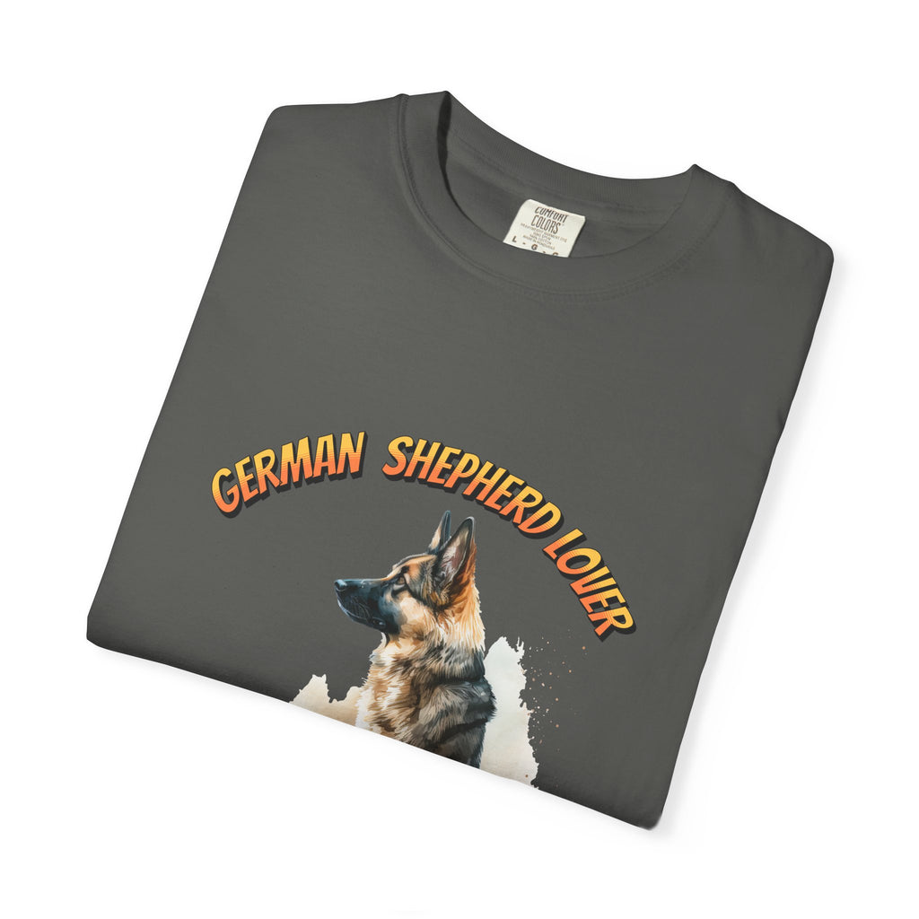German Shepherd Lover T-Shirt — Retro Script Dog Portrait Tee