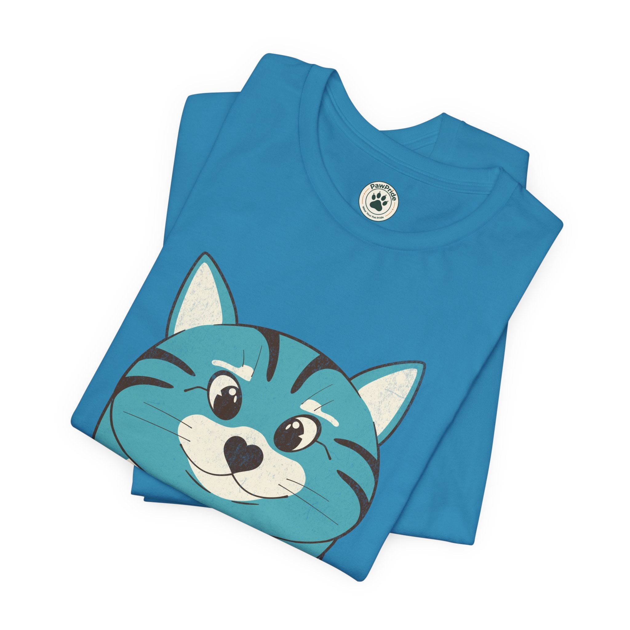 My Cat Rules T-Shirt — Cute Blue Cat Graphic Tee for Cat Lovers