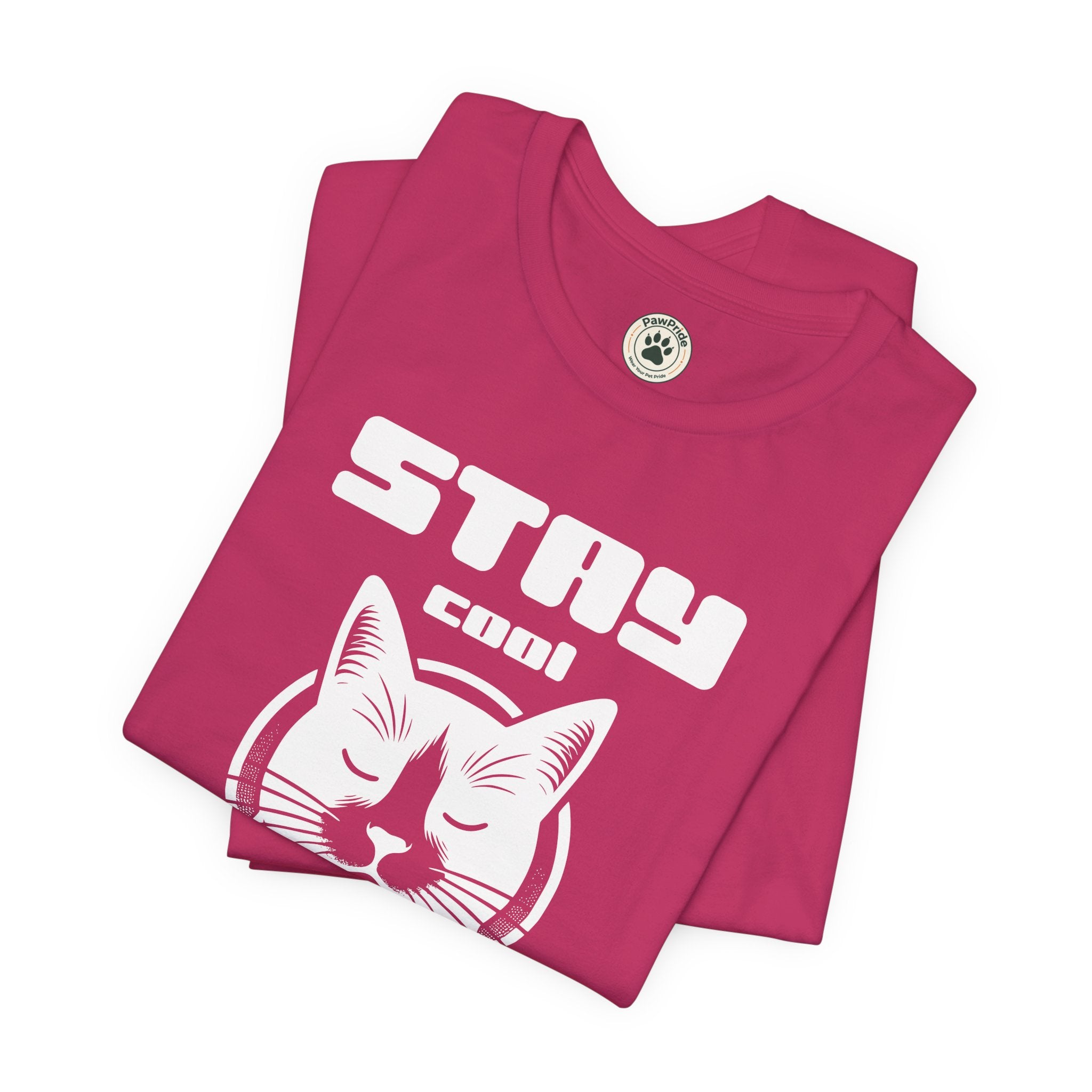 Stay Calm Cat T-Shirt — Cute Grumpy Cat Graphic Tee ("Stay Calm — Do Not Disturb" )