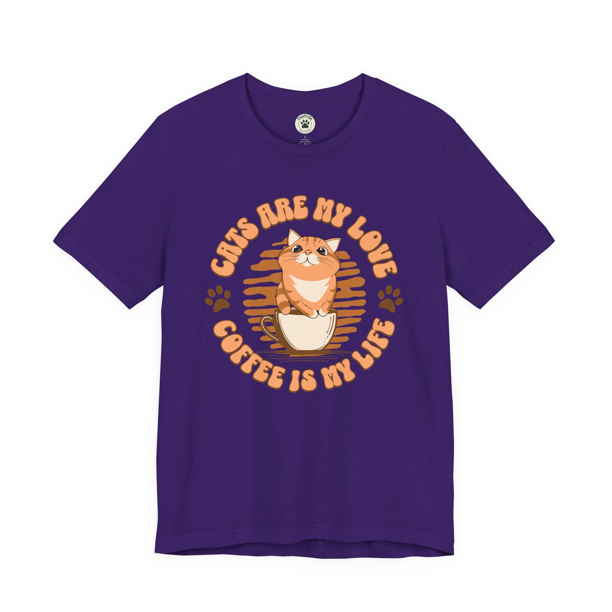 Cat & Coffee Tee — "Cats Are My Love, Coffee Is My Life" Cute Graphic T‑Shirt