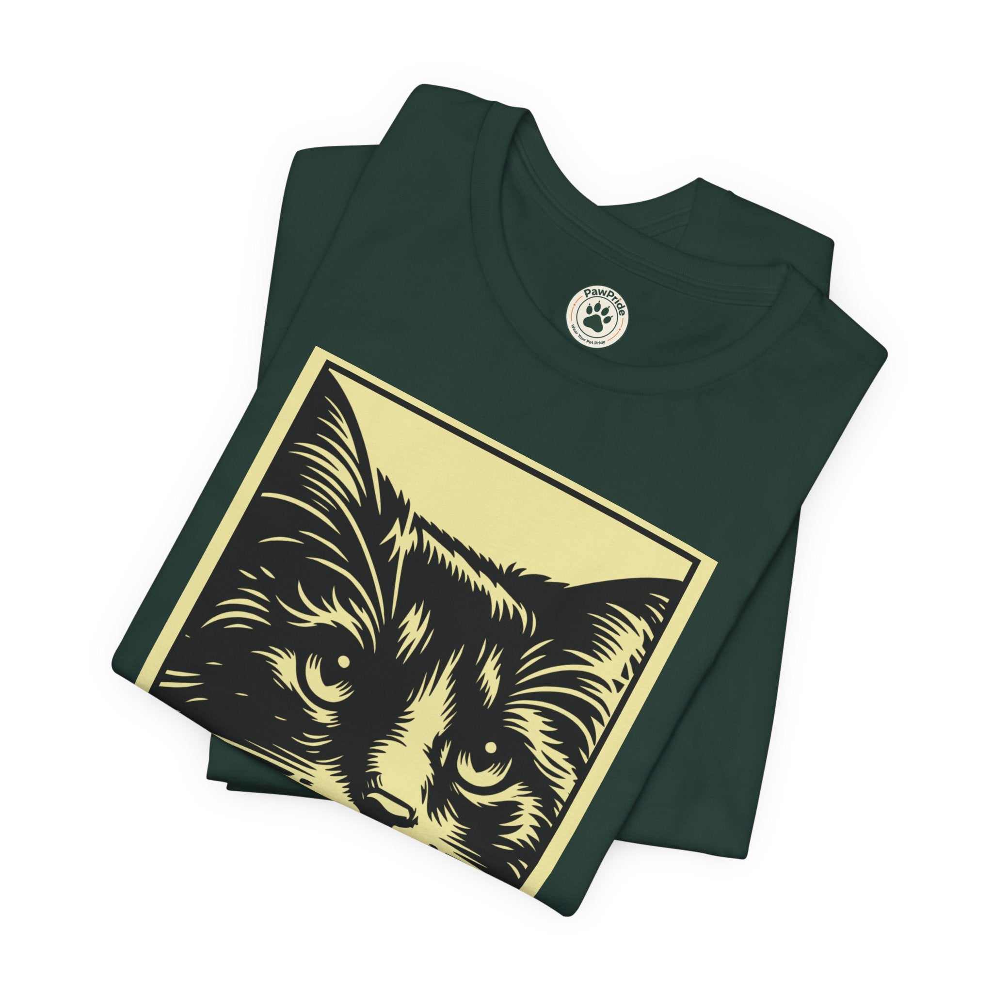 Meow Cat Portrait Tee — Graphic Cat Shirt