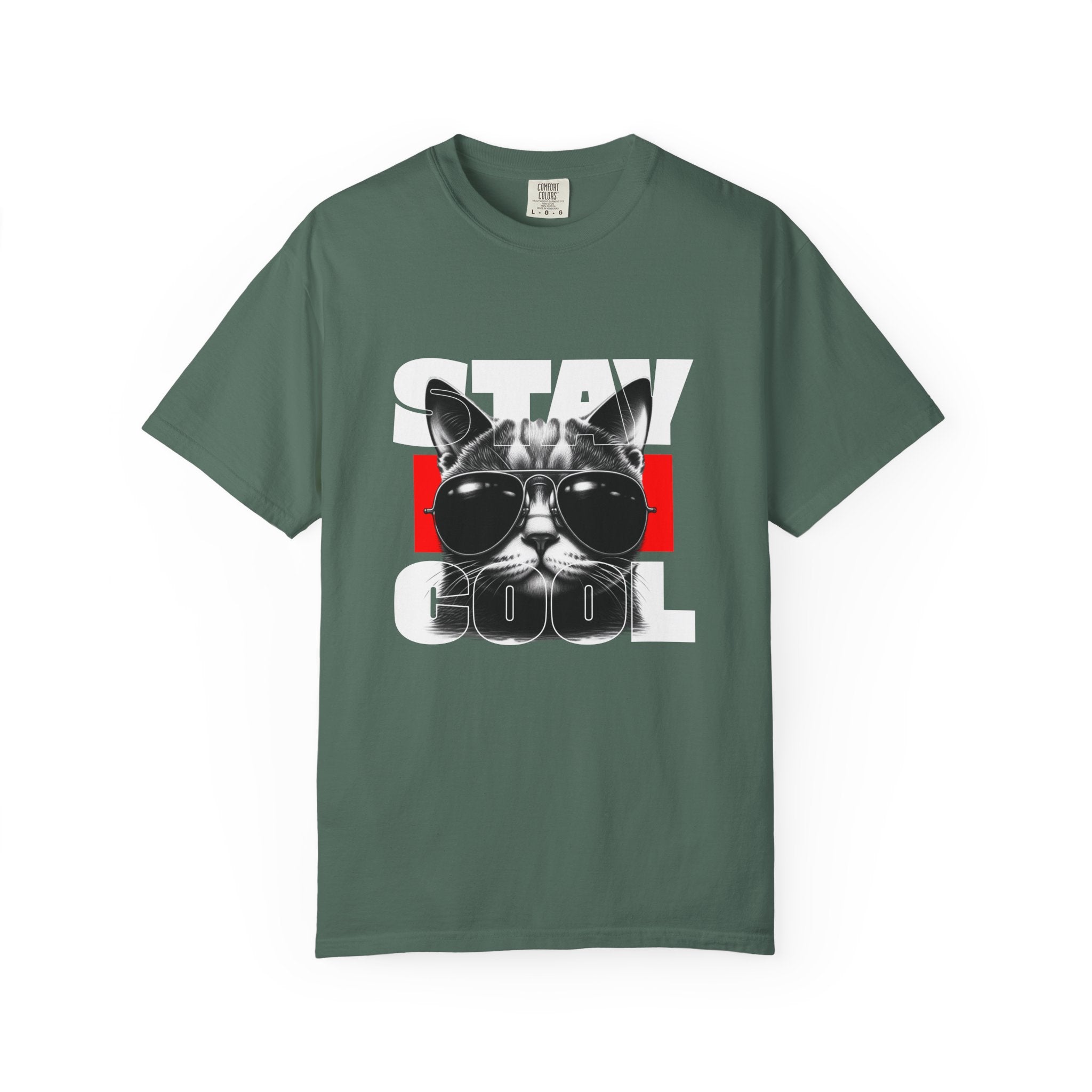Stay Cool Cat T-Shirt — Retro Sunglasses Graphic Tee