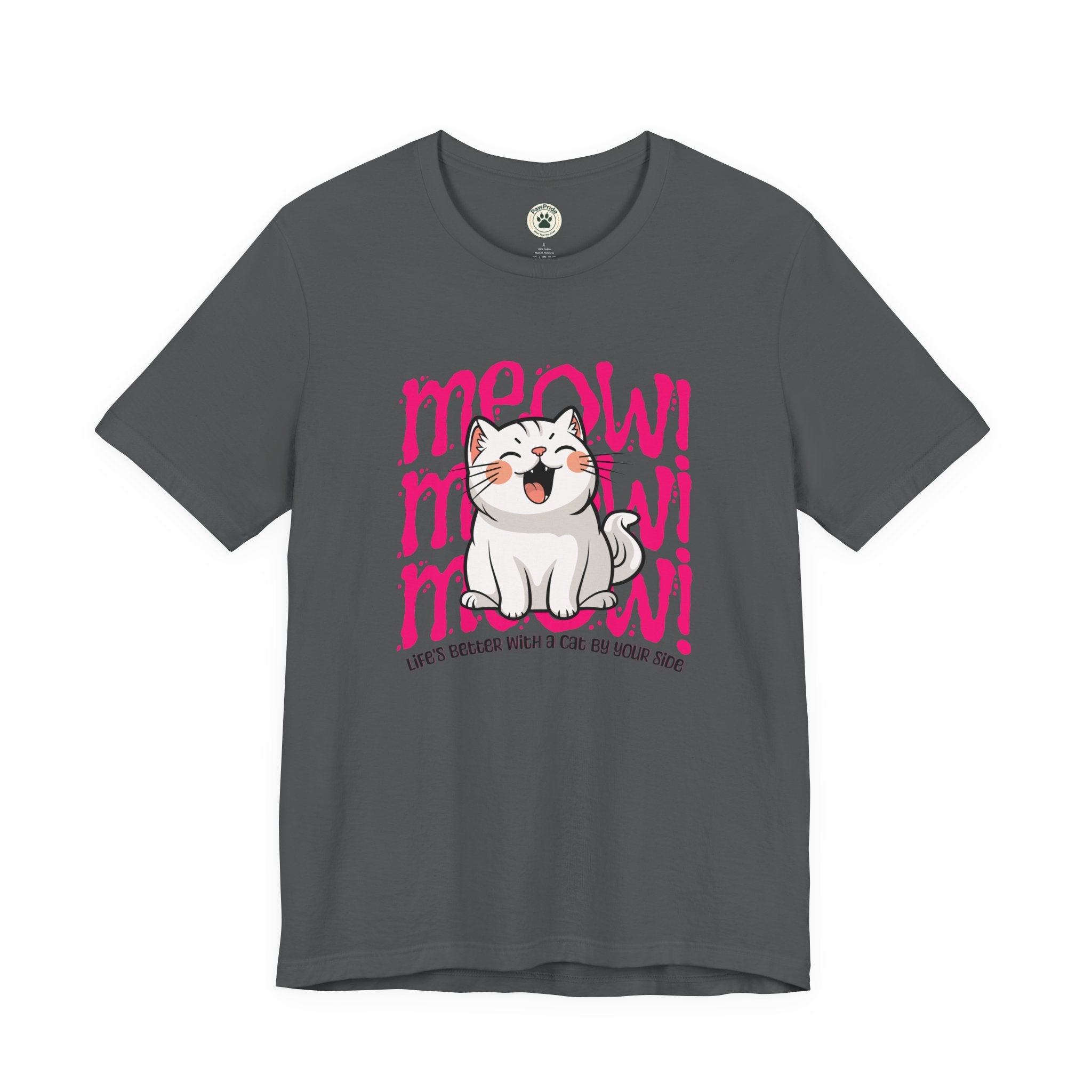 Meow Cat Graphic Tee — Cute Kawaii Cat "MEOW!" Shirt
