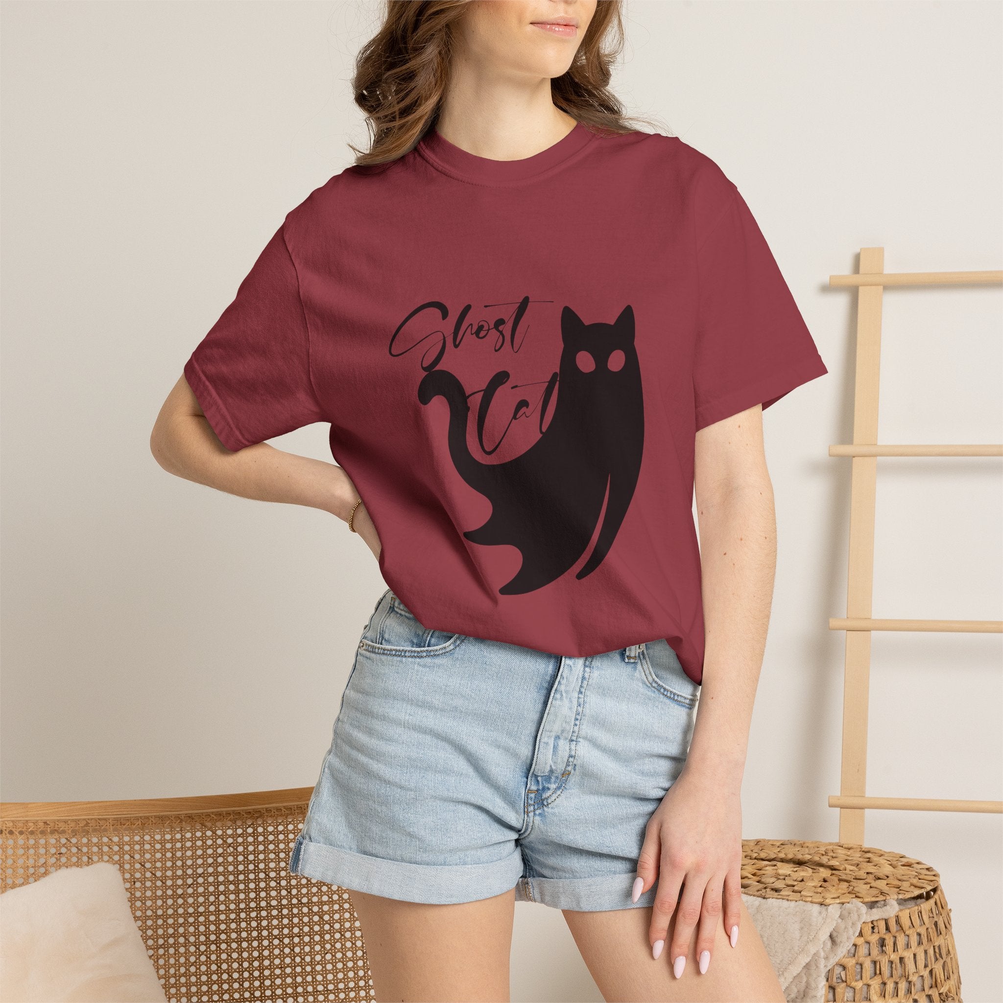 Ghost Cat T-Shirt — Cute Spooky Cat Graphic Tee