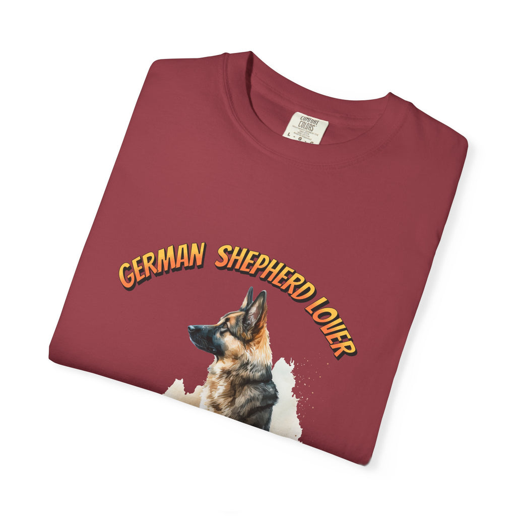 German Shepherd Lover T-Shirt — Retro Script Dog Portrait Tee