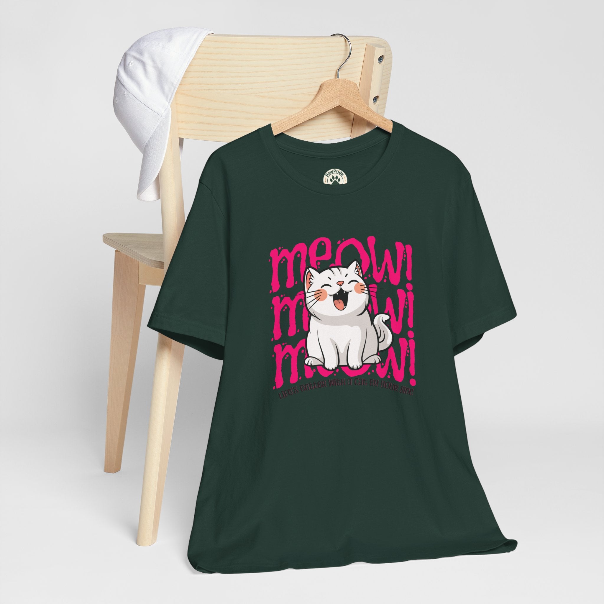 Meow Cat Graphic Tee — Cute Kawaii Cat "MEOW!" Shirt