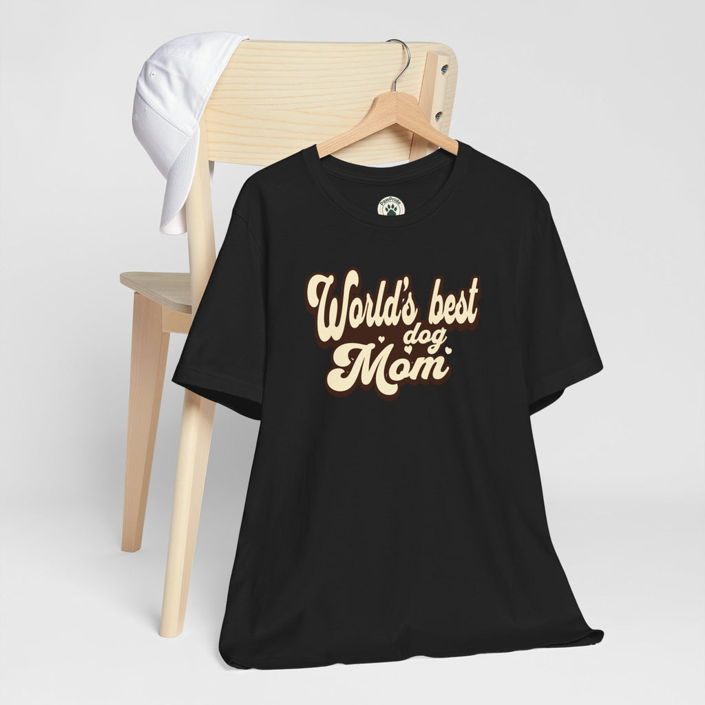 World's Best Dog Mom T-Shirt — Retro Script Pet Mom Tee