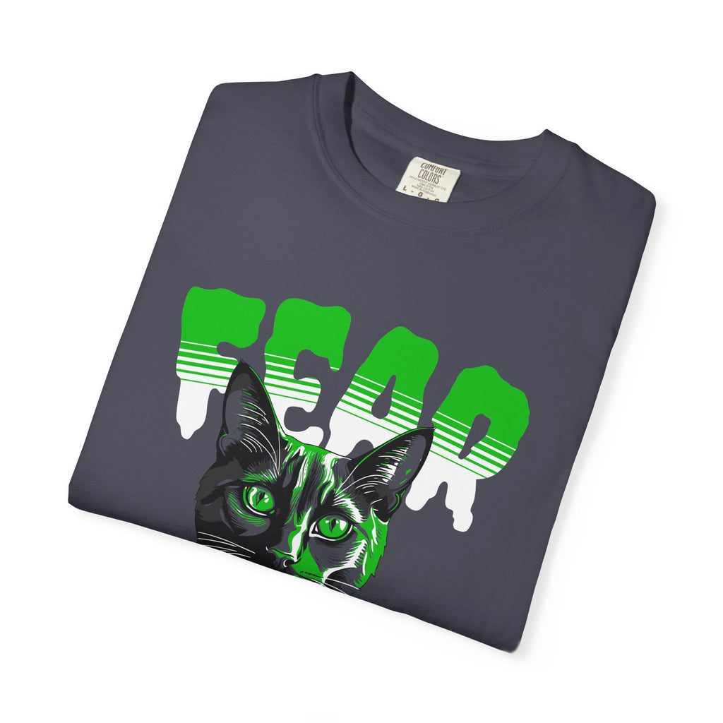 Dead Cat Graphic T-Shirt — “Dead is the New Killer” Retro Neon Cat Tee