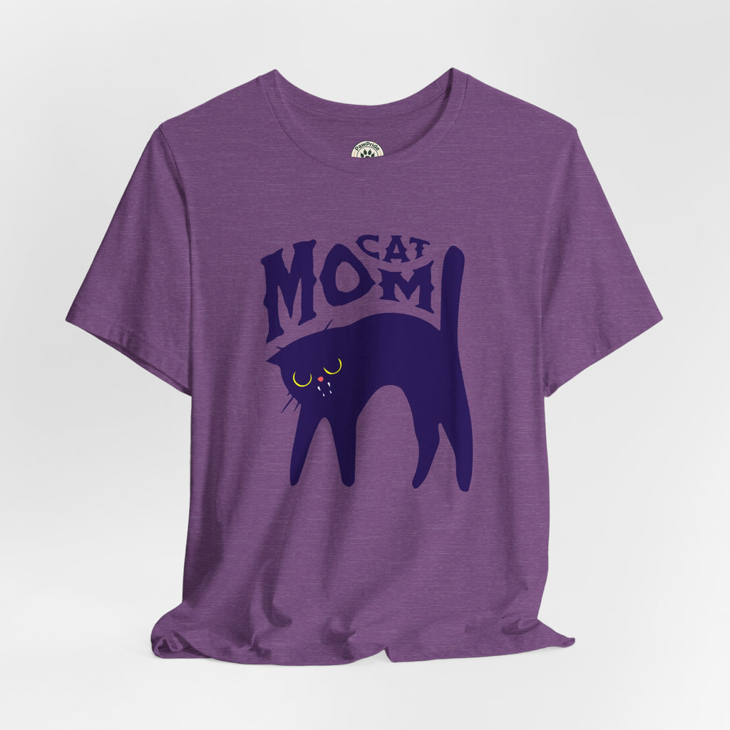 Cat Mom Graphic Tee — Cute Black Cat Illustration