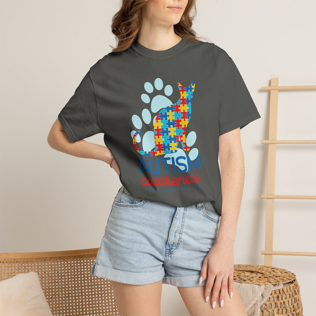 Autism Awareness Puzzle Cat T-Shirt — Support & Awareness Tee