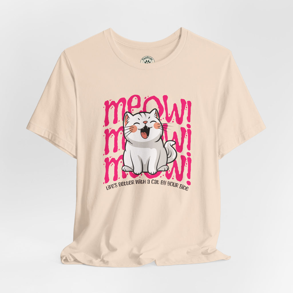 Meow Cat Graphic Tee — Cute Kawaii Cat "MEOW!" Shirt