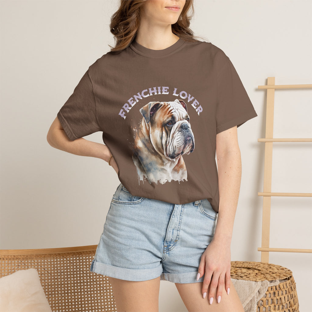 Frenchie Lover T-Shirt — Watercolor English Bulldog Tee