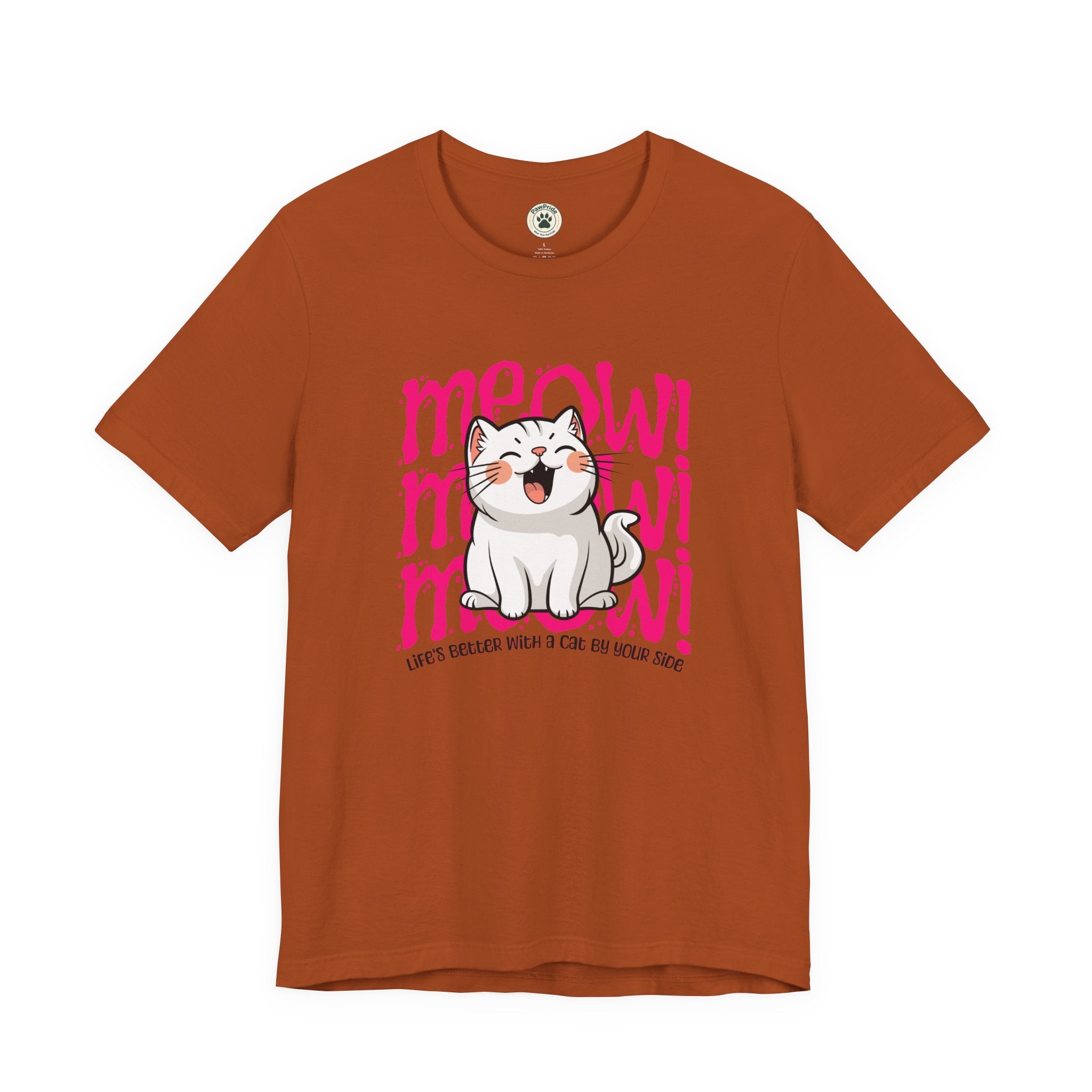 Meow Cat Graphic Tee — Cute Kawaii Cat "MEOW!" Shirt
