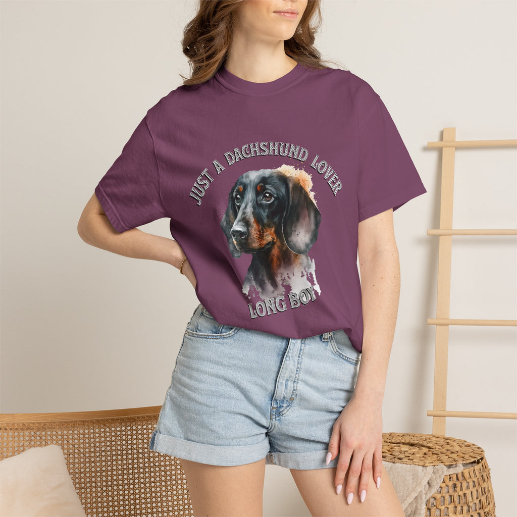 Dachshund Lover T‑Shirt — "Just a Dachshund Lover, Long Boy" Graphic Tee