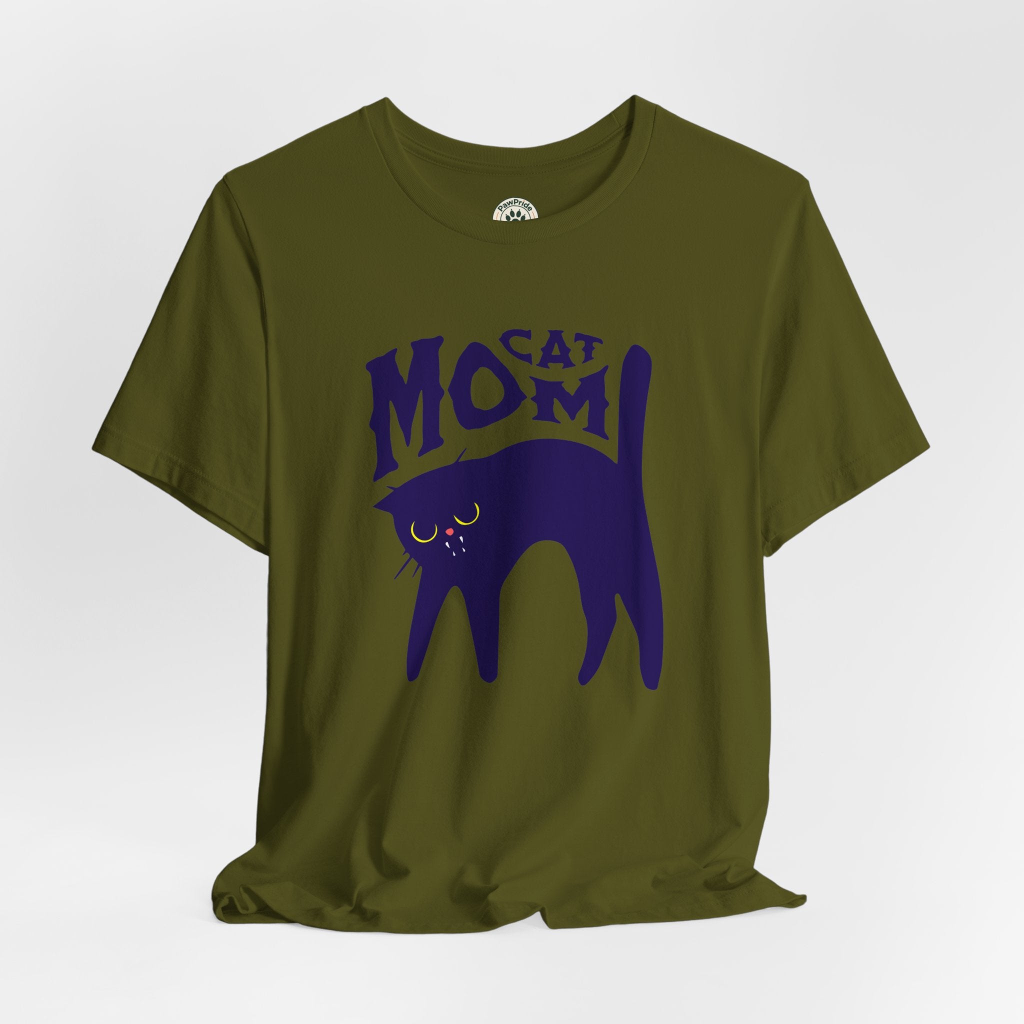 Cat Mom Graphic Tee — Cute Black Cat Illustration