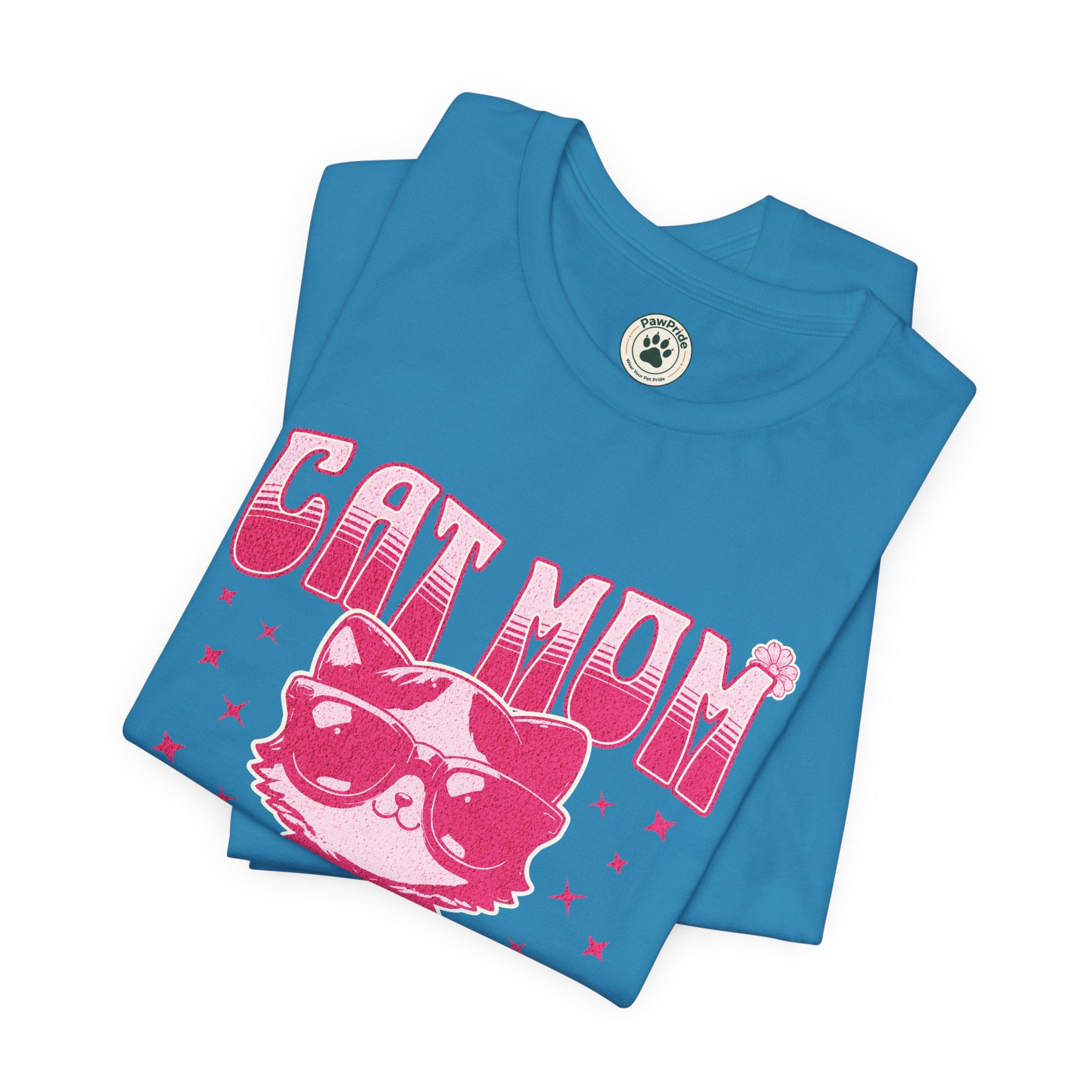 Cat Mom T-Shirt — Pink Cute Cat Graphic Tee