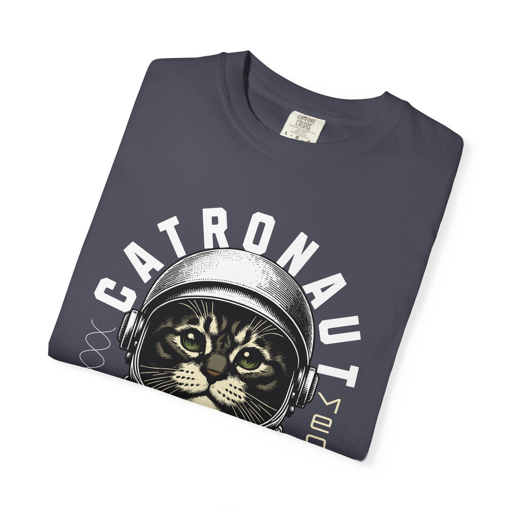 Catronaut T‑Shirt — Retro Space Cat Helmet Graphic Tee