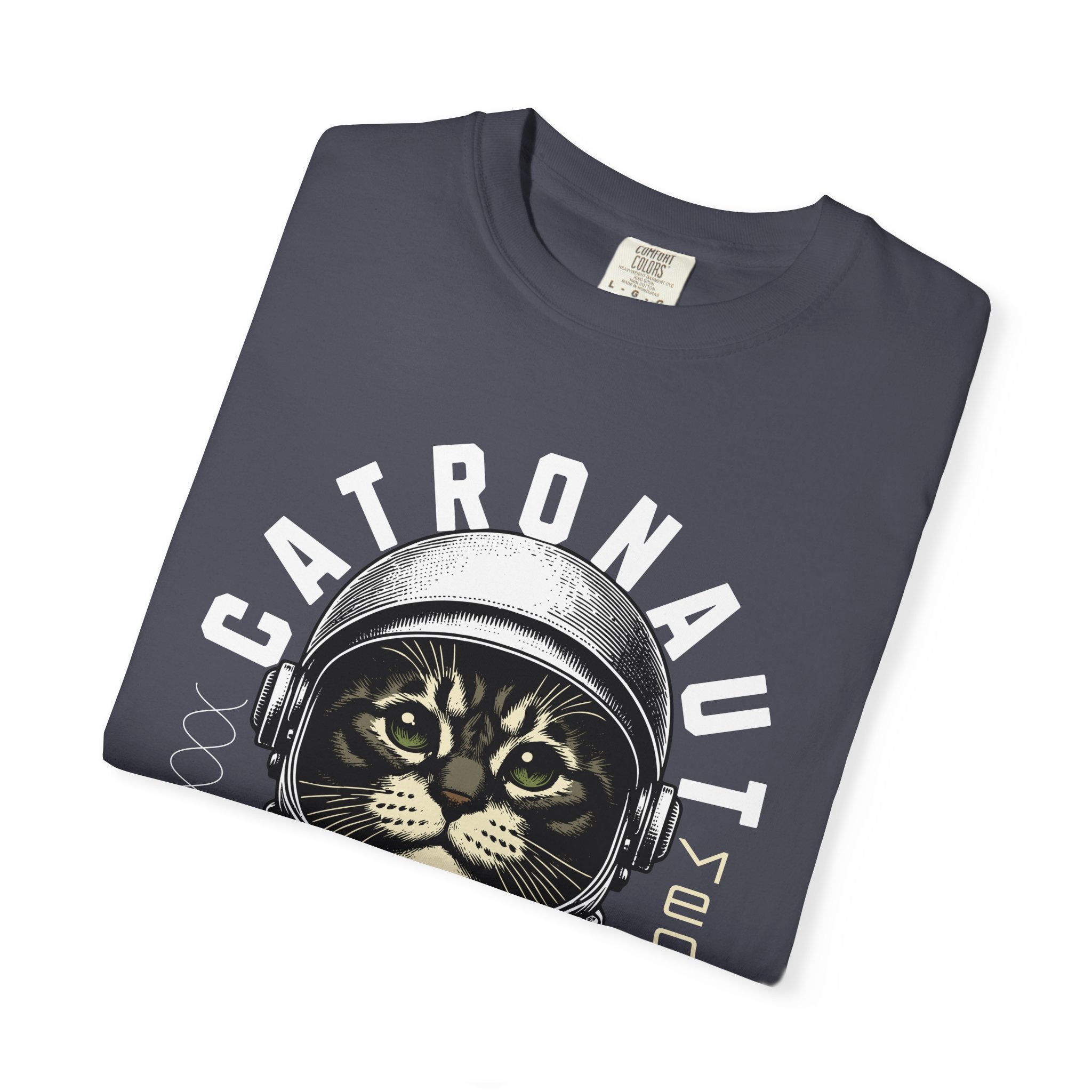 Catronaut T‑Shirt — Retro Space Cat Helmet Graphic Tee