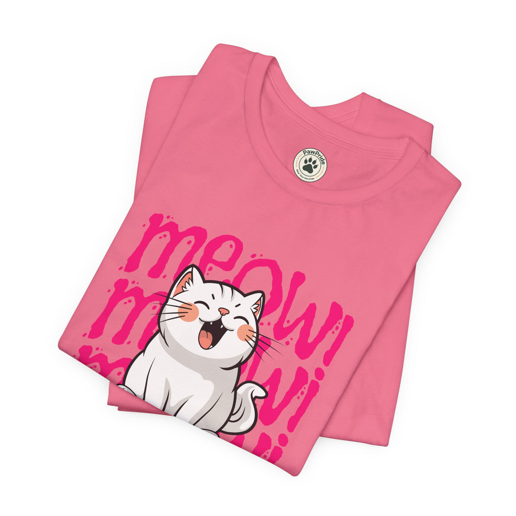 Meow Cat Graphic Tee — Cute Kawaii Cat "MEOW!" Shirt