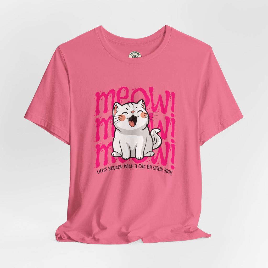 Meow Cat Graphic Tee — Cute Kawaii Cat "MEOW!" Shirt