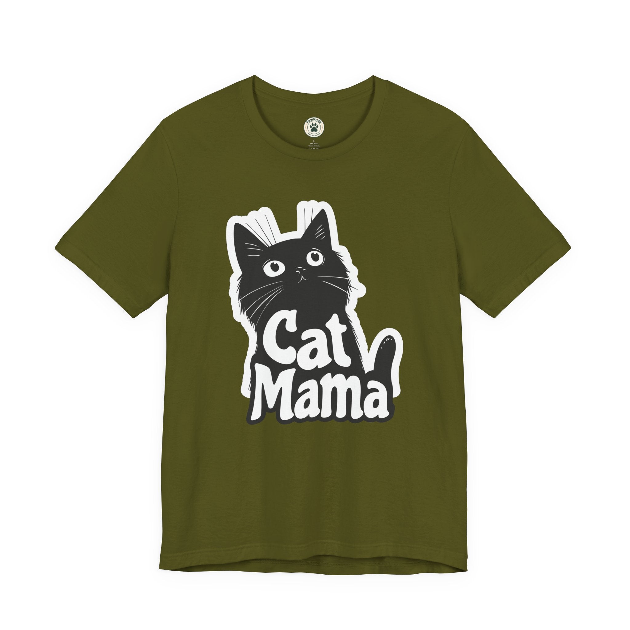 Cat Mama T-Shirt – Cute Black Cat Graphic Tee for Cat Lovers