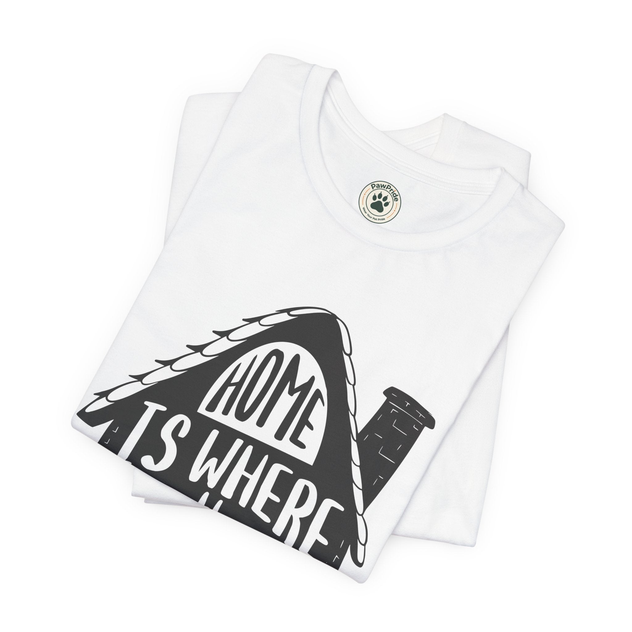 Cat Lover T-Shirt — "Home Is Where The Cat Is" Graphic Tee
