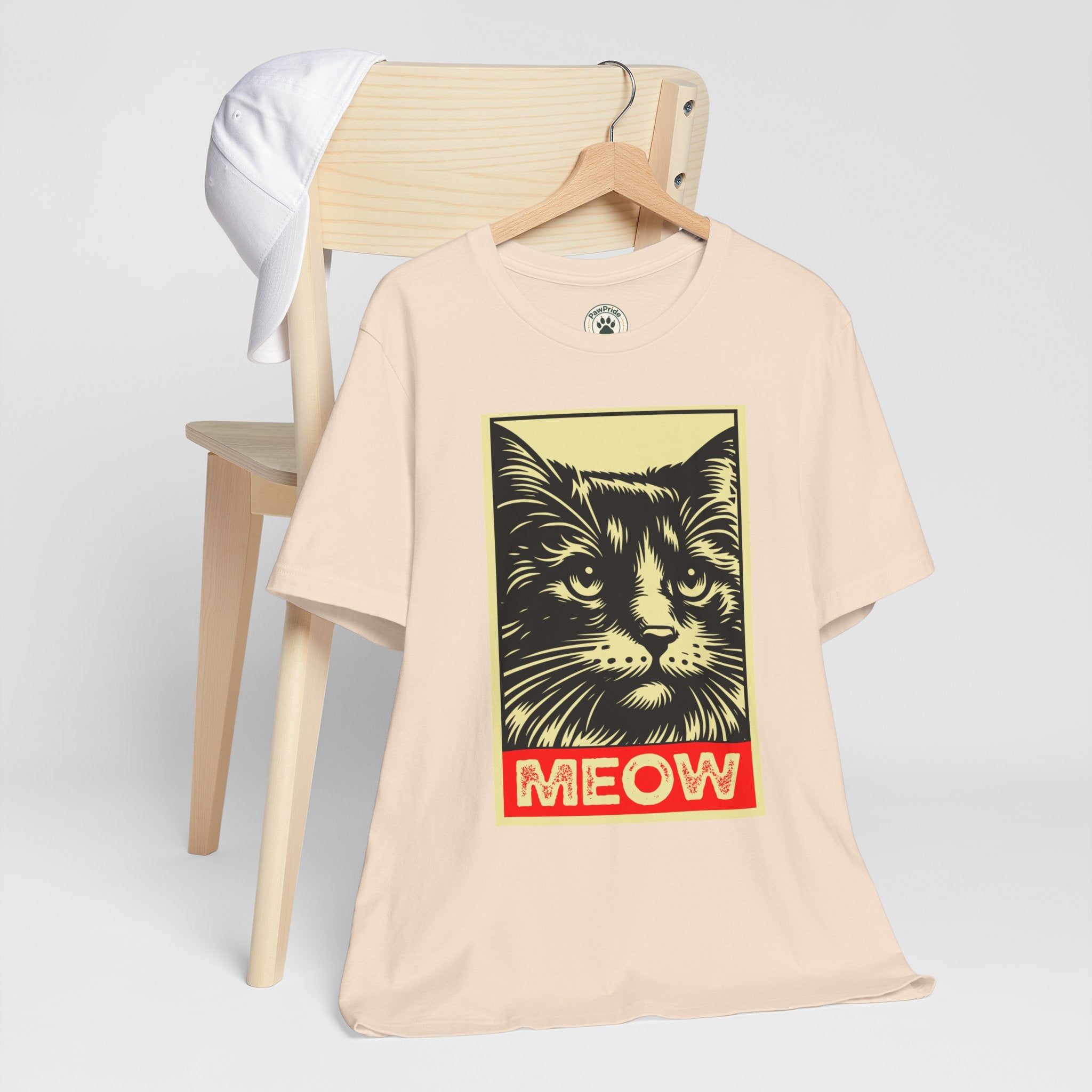 Meow Cat Portrait Tee — Graphic Cat Shirt