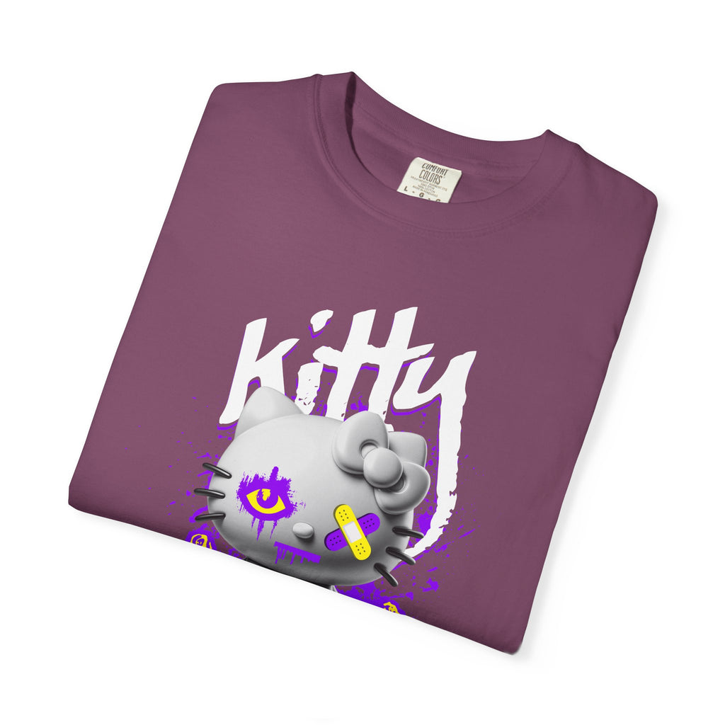 Kitty Cute Punk T-Shirt — 'doesn't say hello' Garment-Dyed Tee