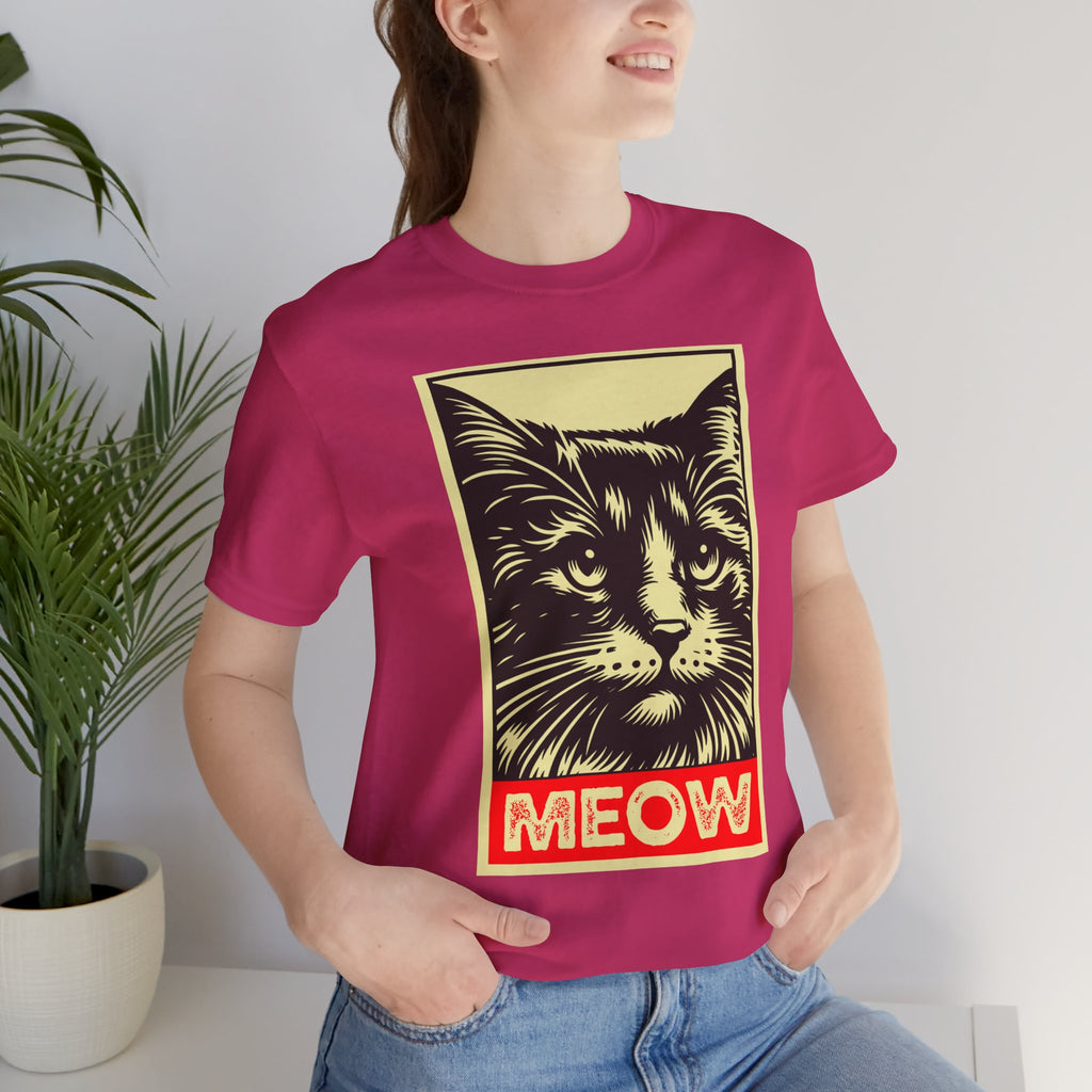 Meow Cat Portrait Tee — Graphic Cat Shirt