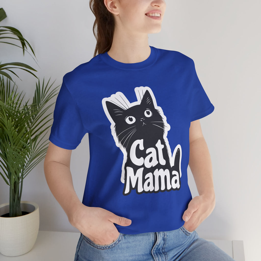 Cat Mama T-Shirt – Cute Black Cat Graphic Tee for Cat Lovers