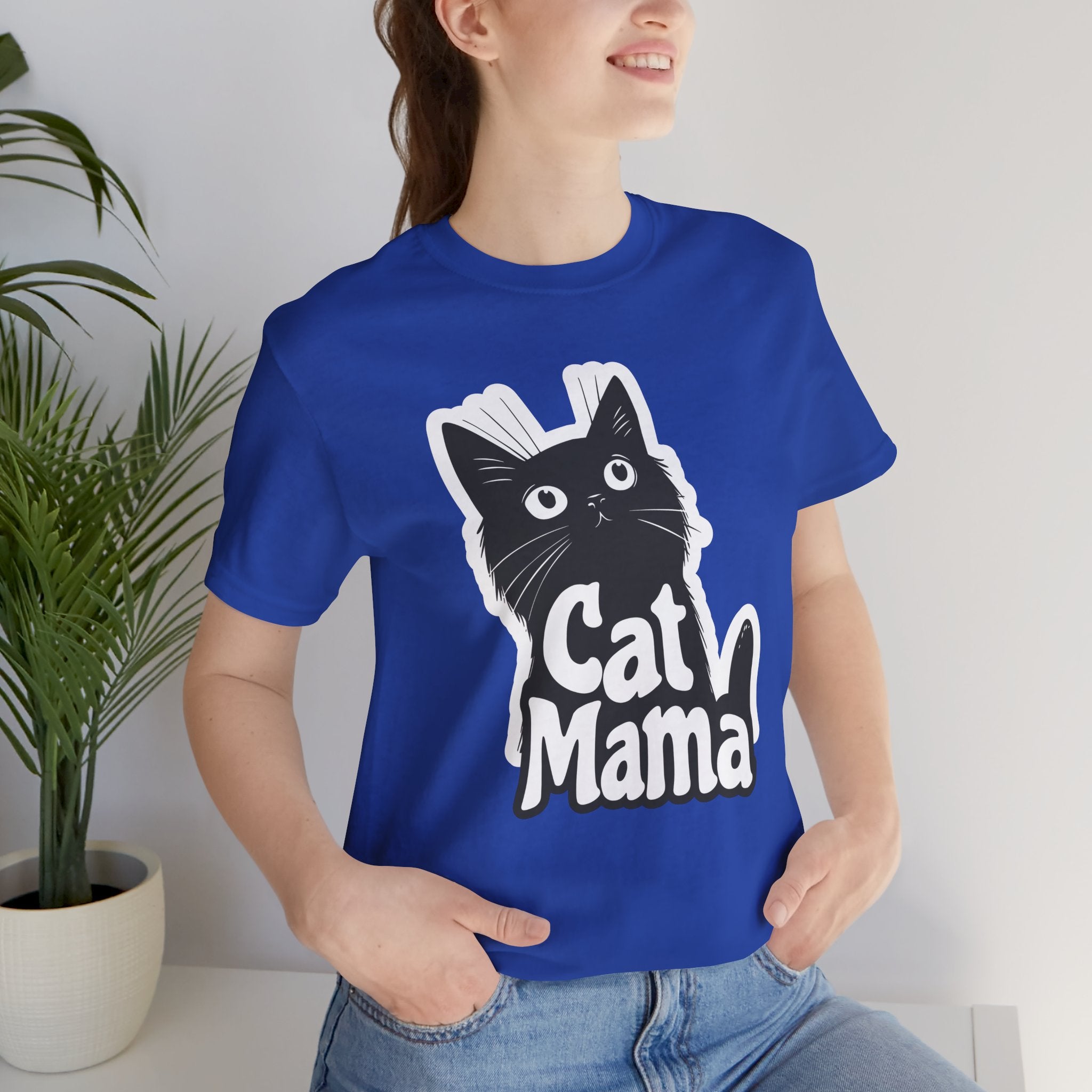 Cat Mama T-Shirt – Cute Black Cat Graphic Tee for Cat Lovers