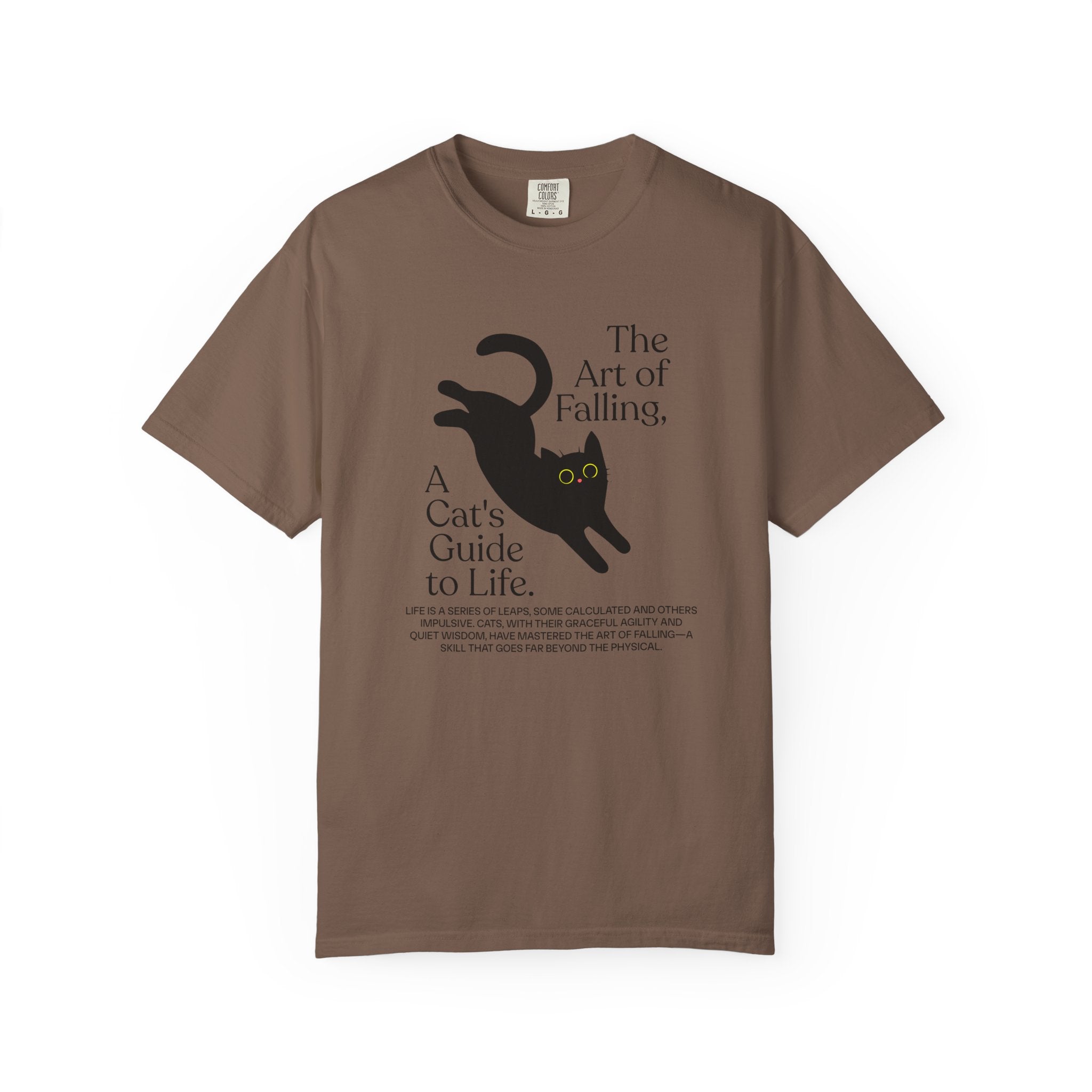 Cat "The Art of Falling" Graphic T-Shirt — A Cat’s Guide to Life
